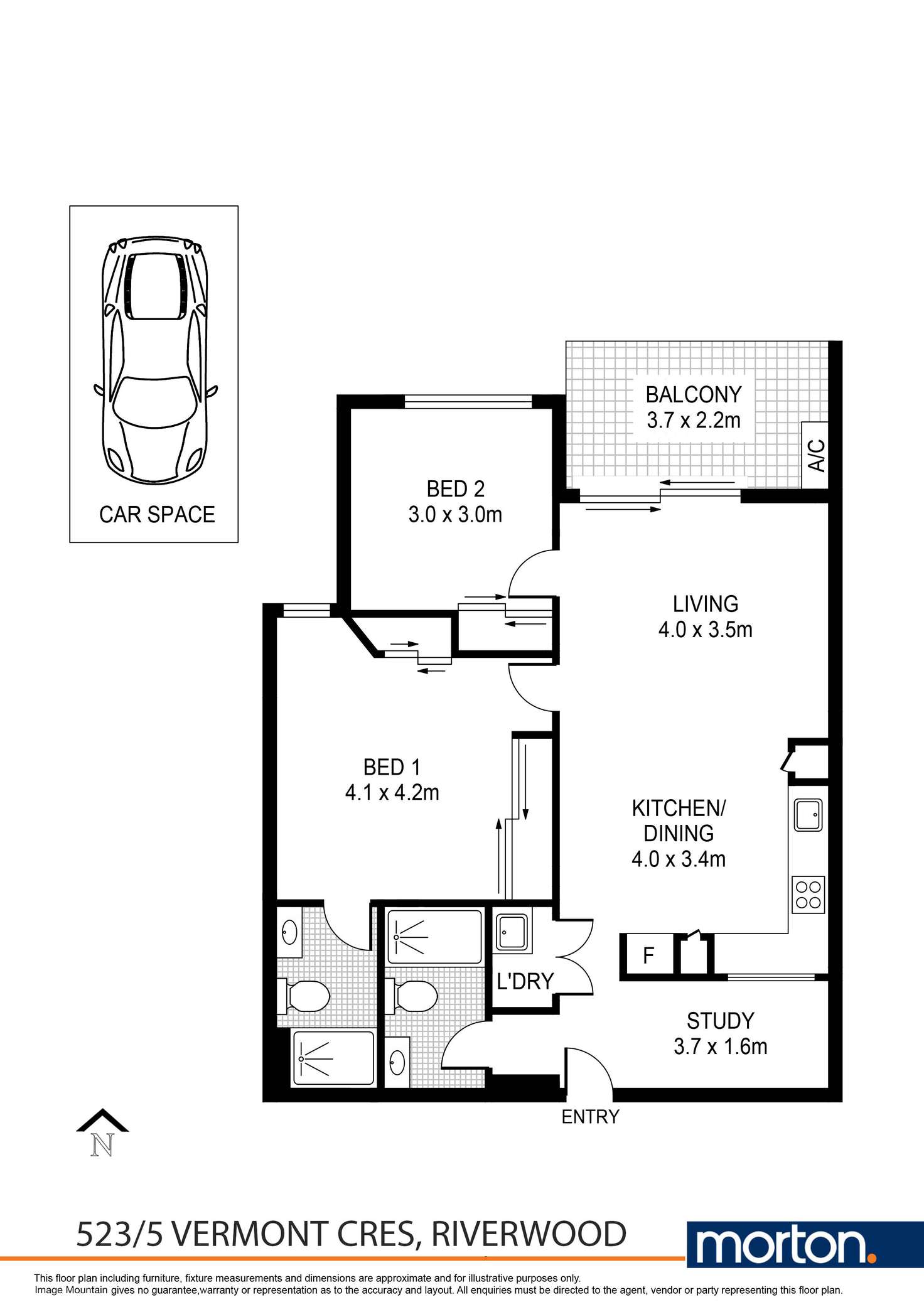 Floorplan of Homely apartment listing, 523/5 Vermont Crescent, Riverwood NSW 2210