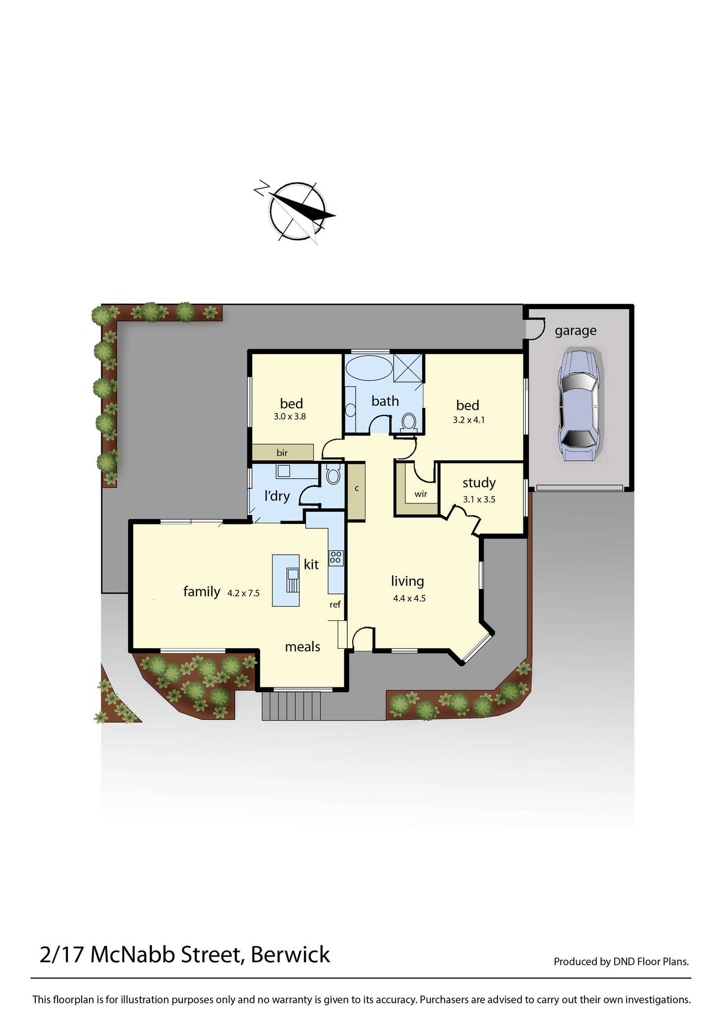 Floorplan of Homely unit listing, 2/17 McNabb Street, Berwick VIC 3806
