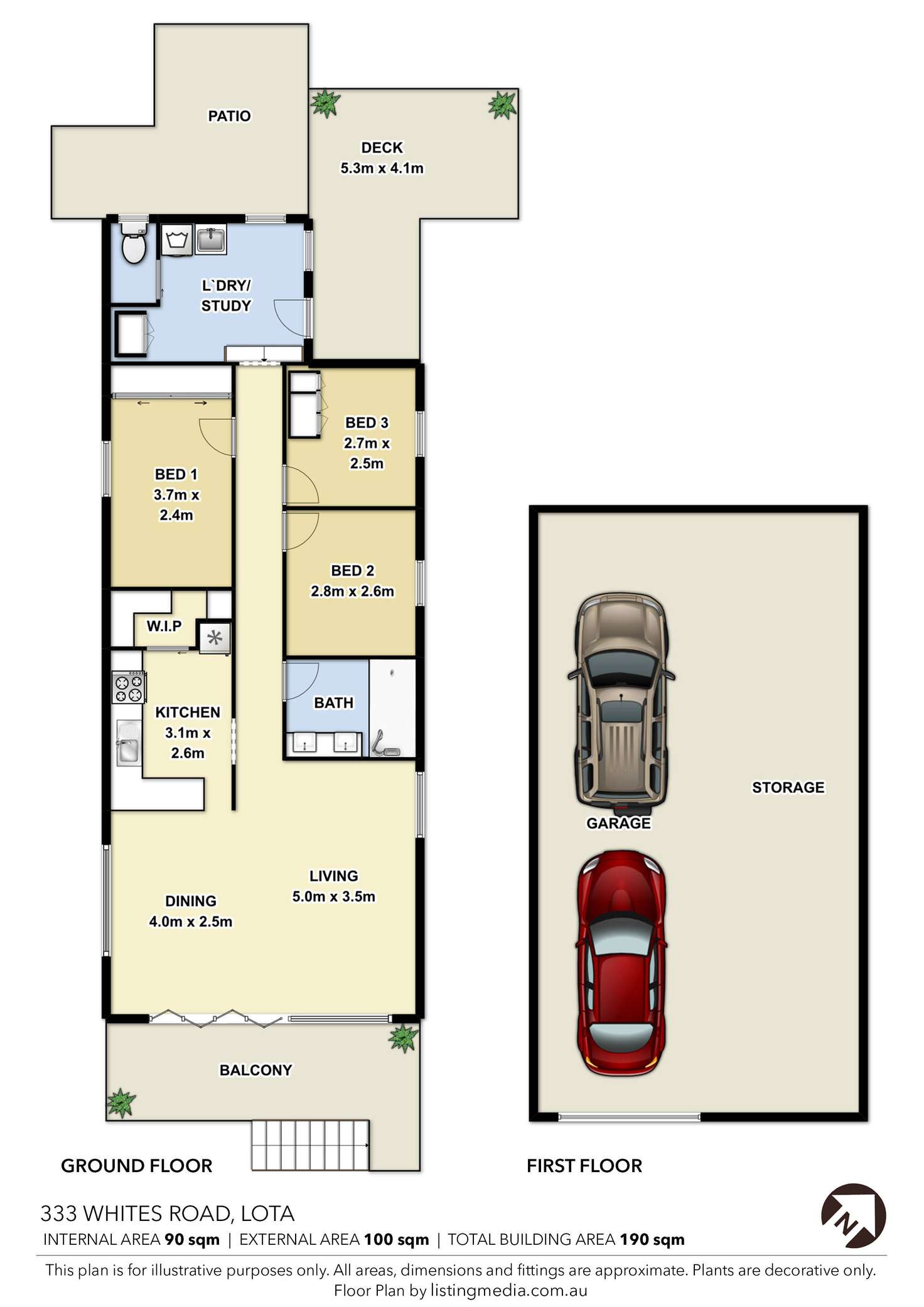 Floorplan of Homely house listing, 333 Whites Road, Lota QLD 4179