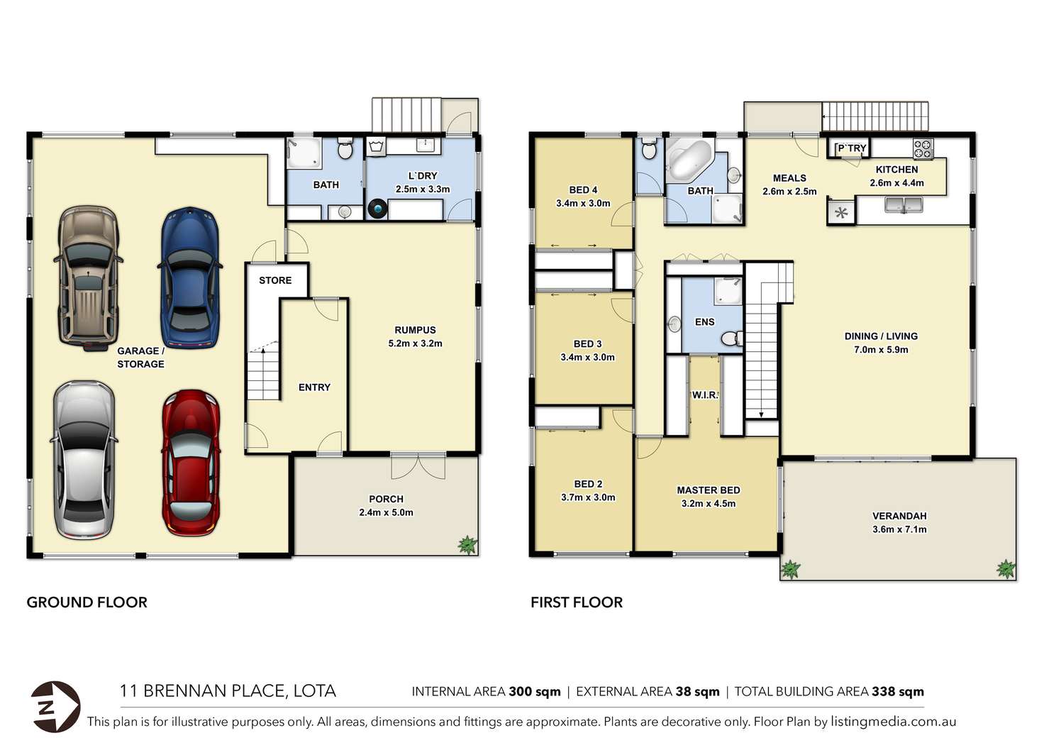 Floorplan of Homely house listing, 11 Brennan Place, Lota QLD 4179