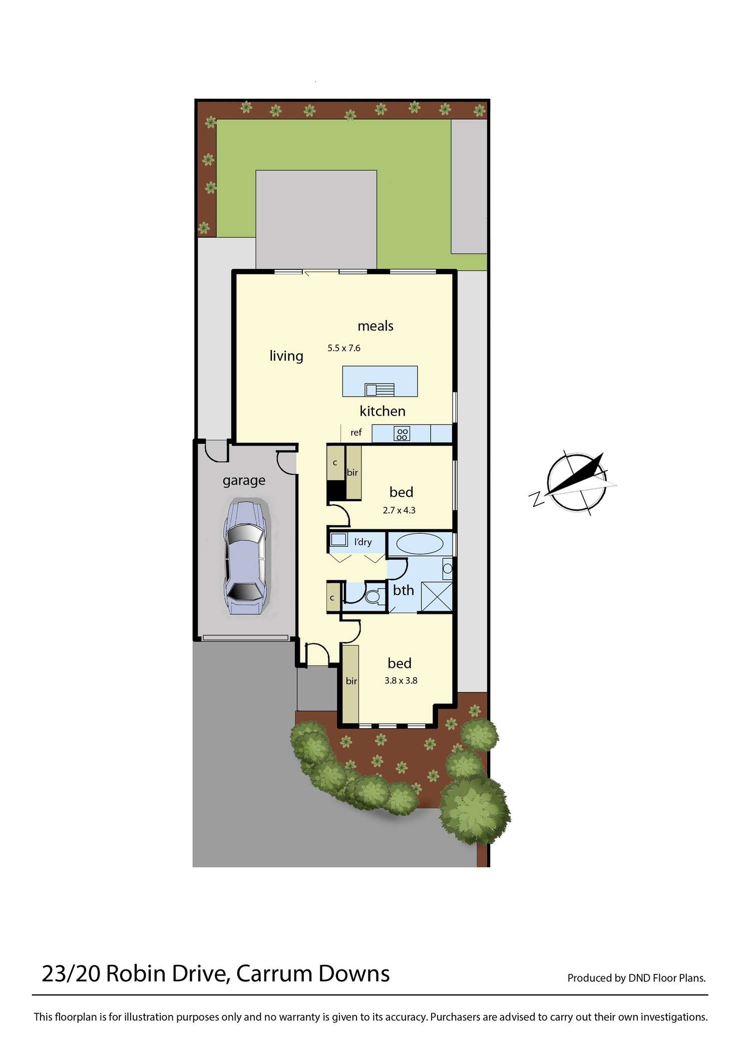 Floorplan of Homely unit listing, 23/20 Robin Drive, Carrum Downs VIC 3201