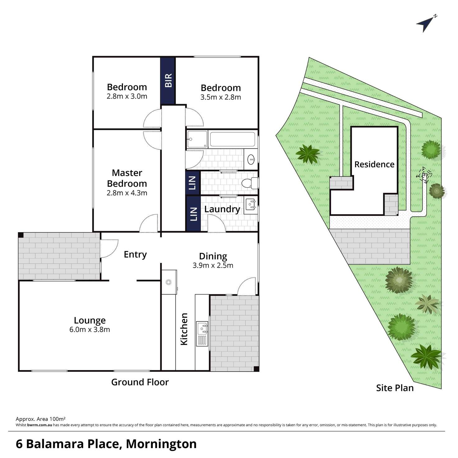 Floorplan of Homely house listing, 6 Balamara Place, Mornington VIC 3931