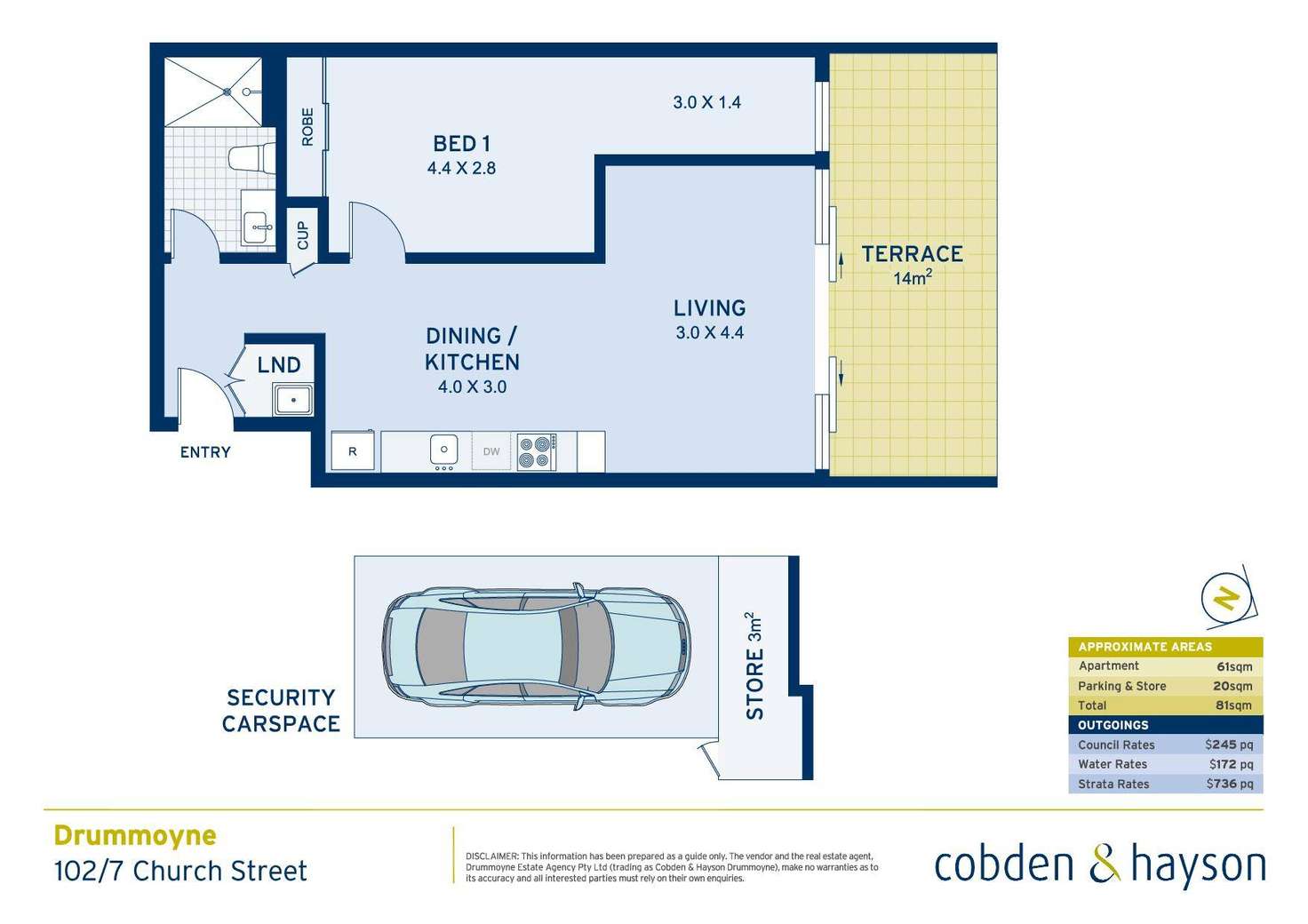 Floorplan of Homely apartment listing, 102/7 Church Street, Drummoyne NSW 2047