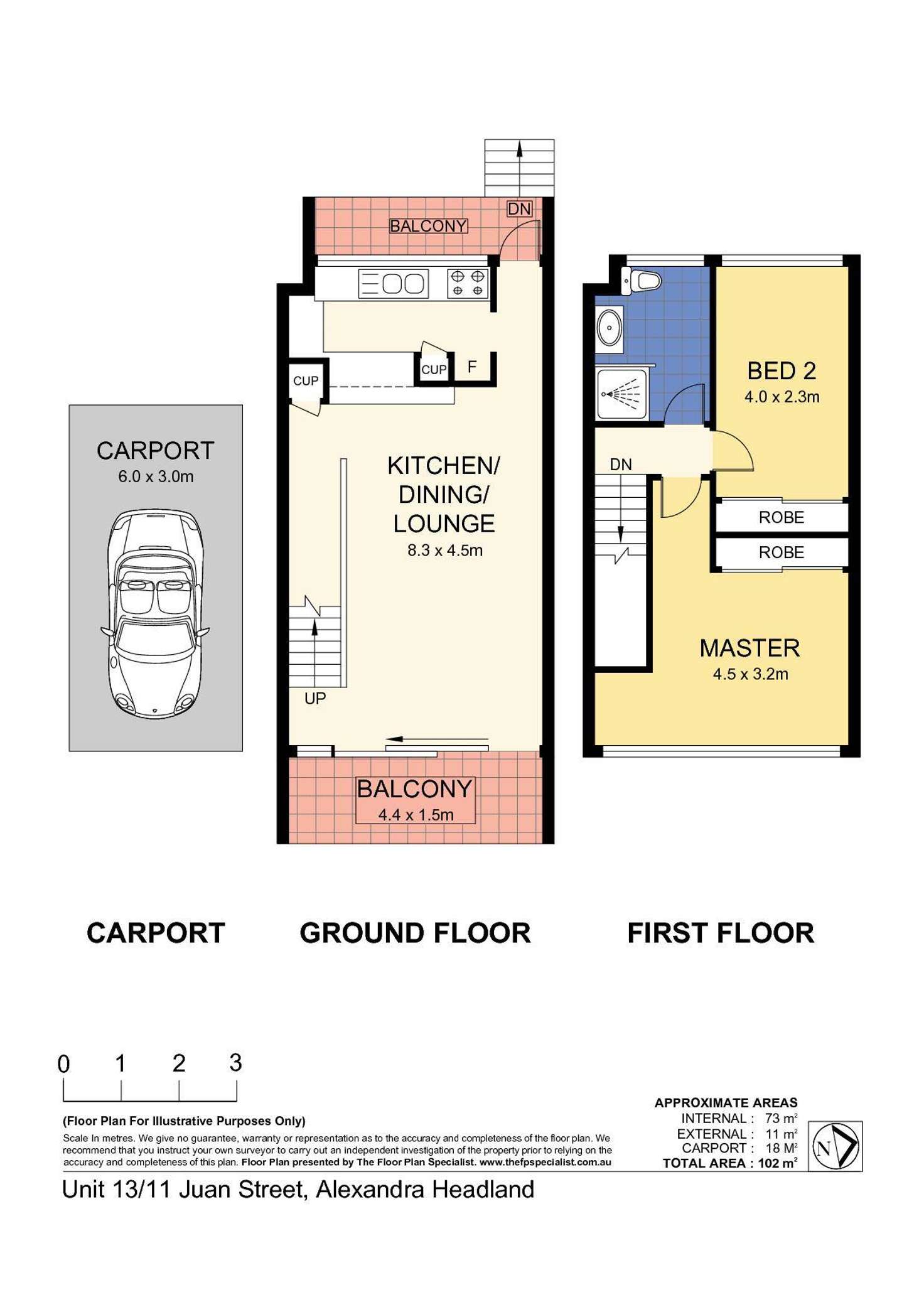 Floorplan of Homely unit listing, 11/13 Juan Street, Alexandra Headland QLD 4572
