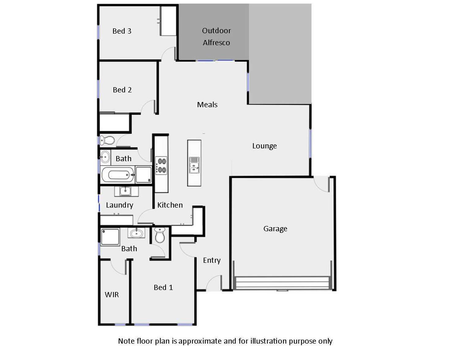 Floorplan of Homely house listing, 7 Casuarina Way, Buronga NSW 2739