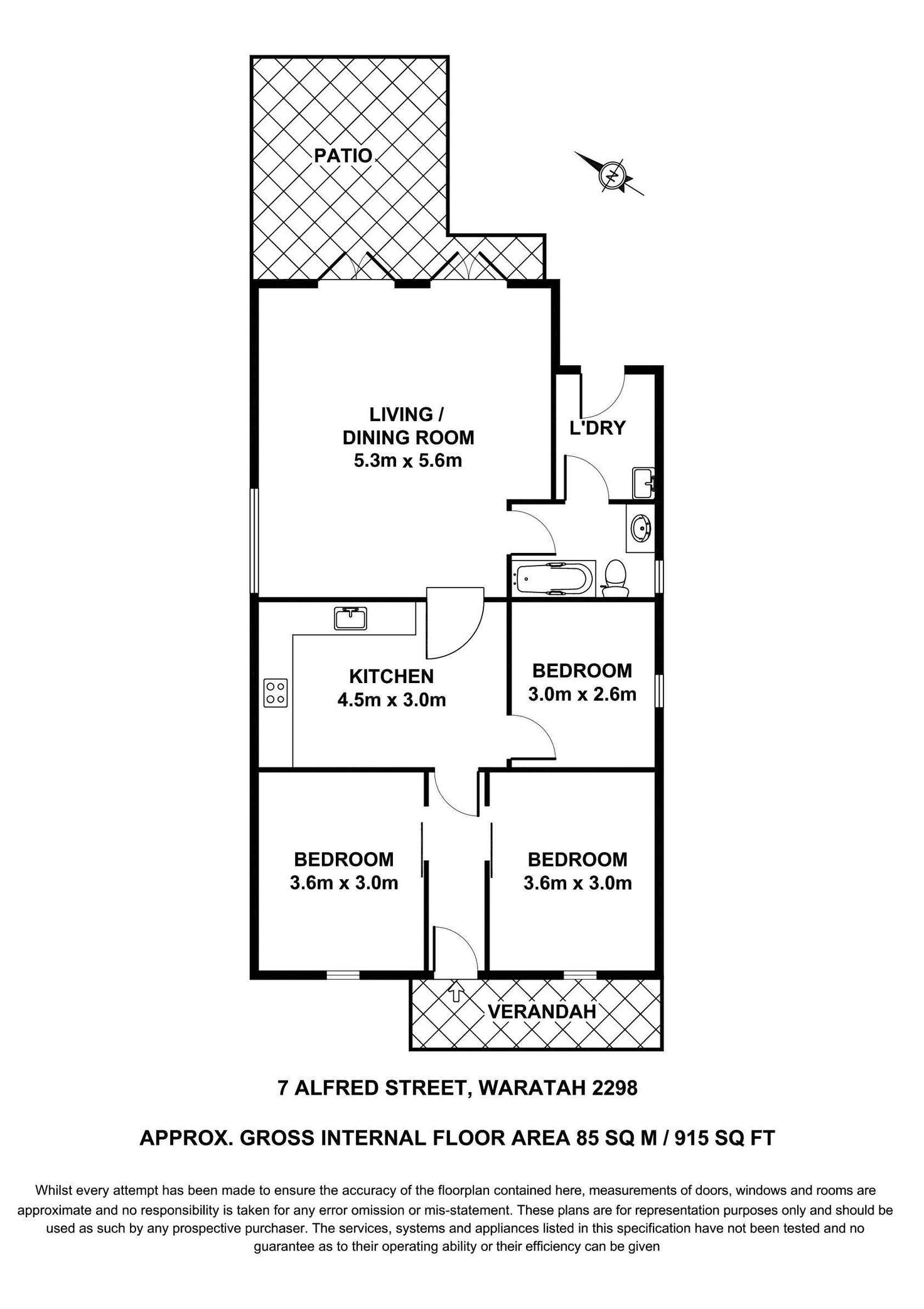 Floorplan of Homely house listing, 7 Alfred Street, Waratah NSW 2298