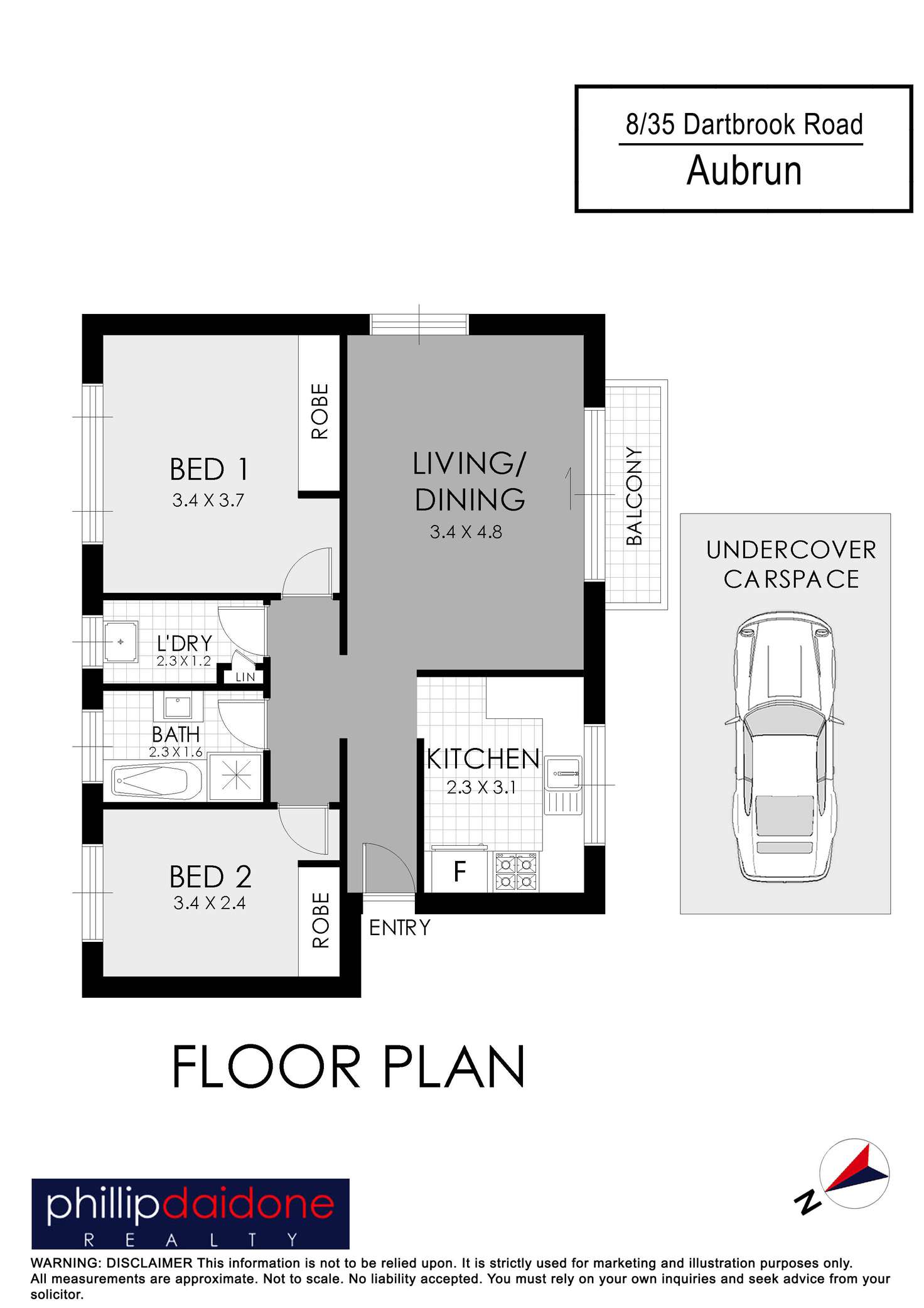 Floorplan of Homely apartment listing, 8/35 Dartbrook Road, Auburn NSW 2144