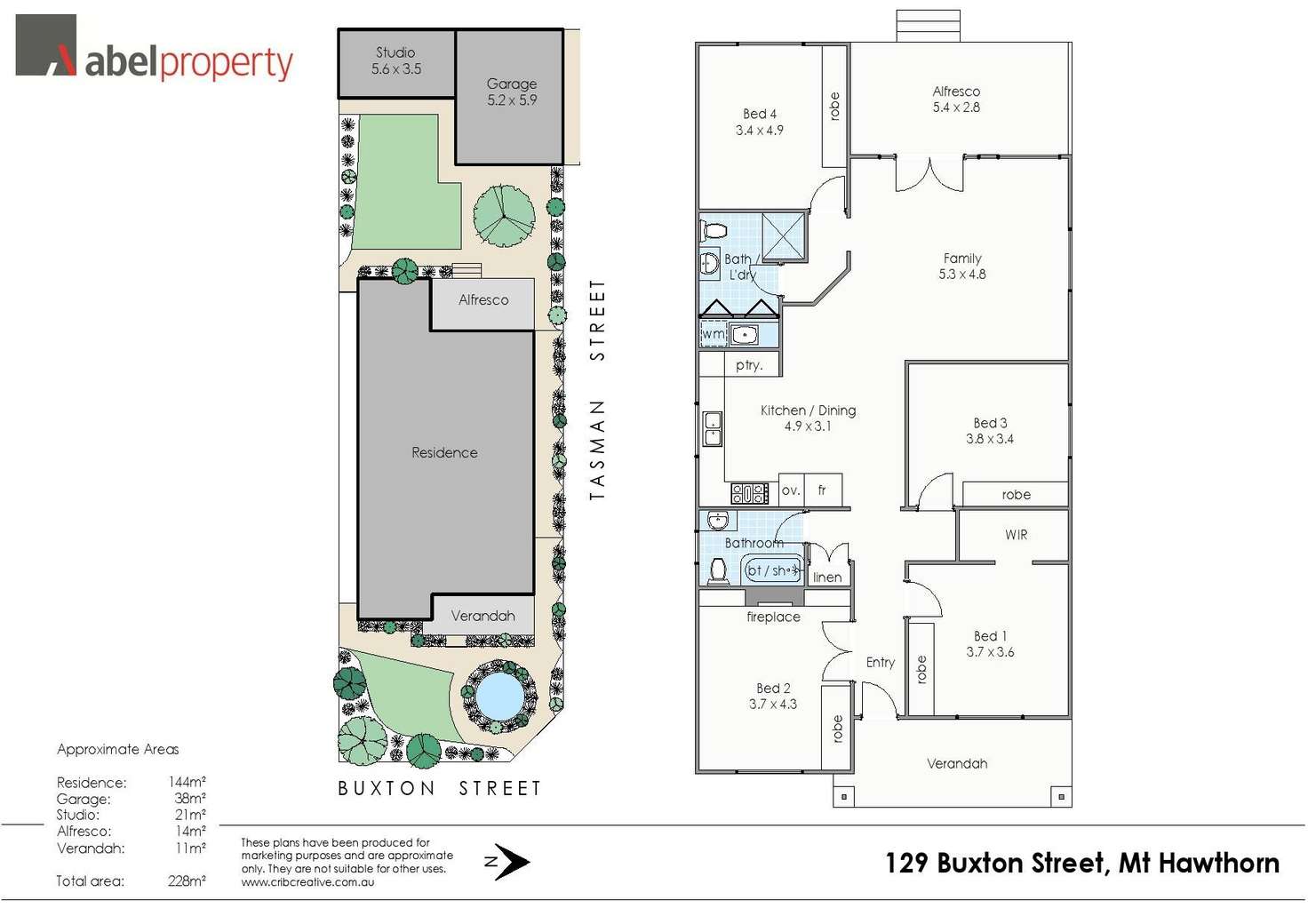 Floorplan of Homely house listing, 129 Buxton Street, Mount Hawthorn WA 6016