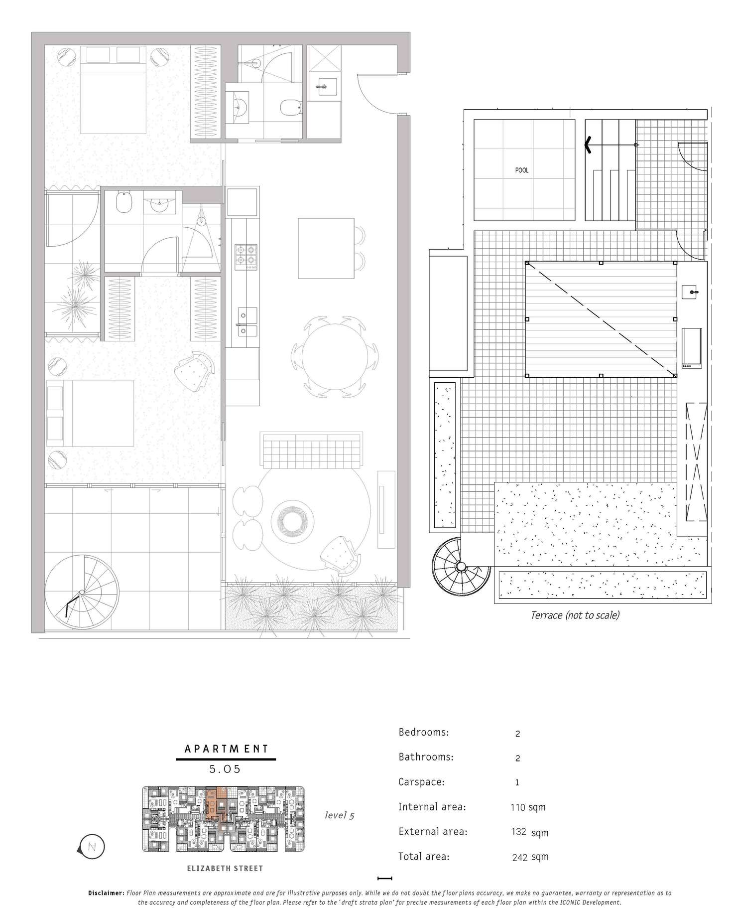 Floorplan of Homely apartment listing, Level 5/5.05/830 Elizabeth Street, Waterloo NSW 2017