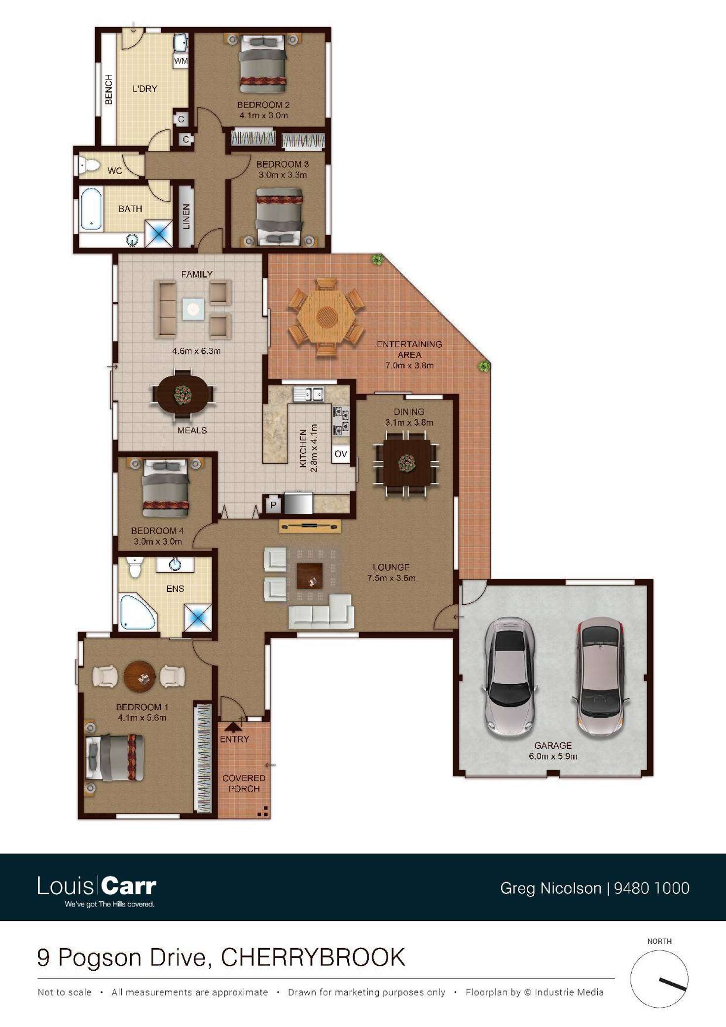 Floorplan of Homely house listing, 9 Pogson Drive, Cherrybrook NSW 2126