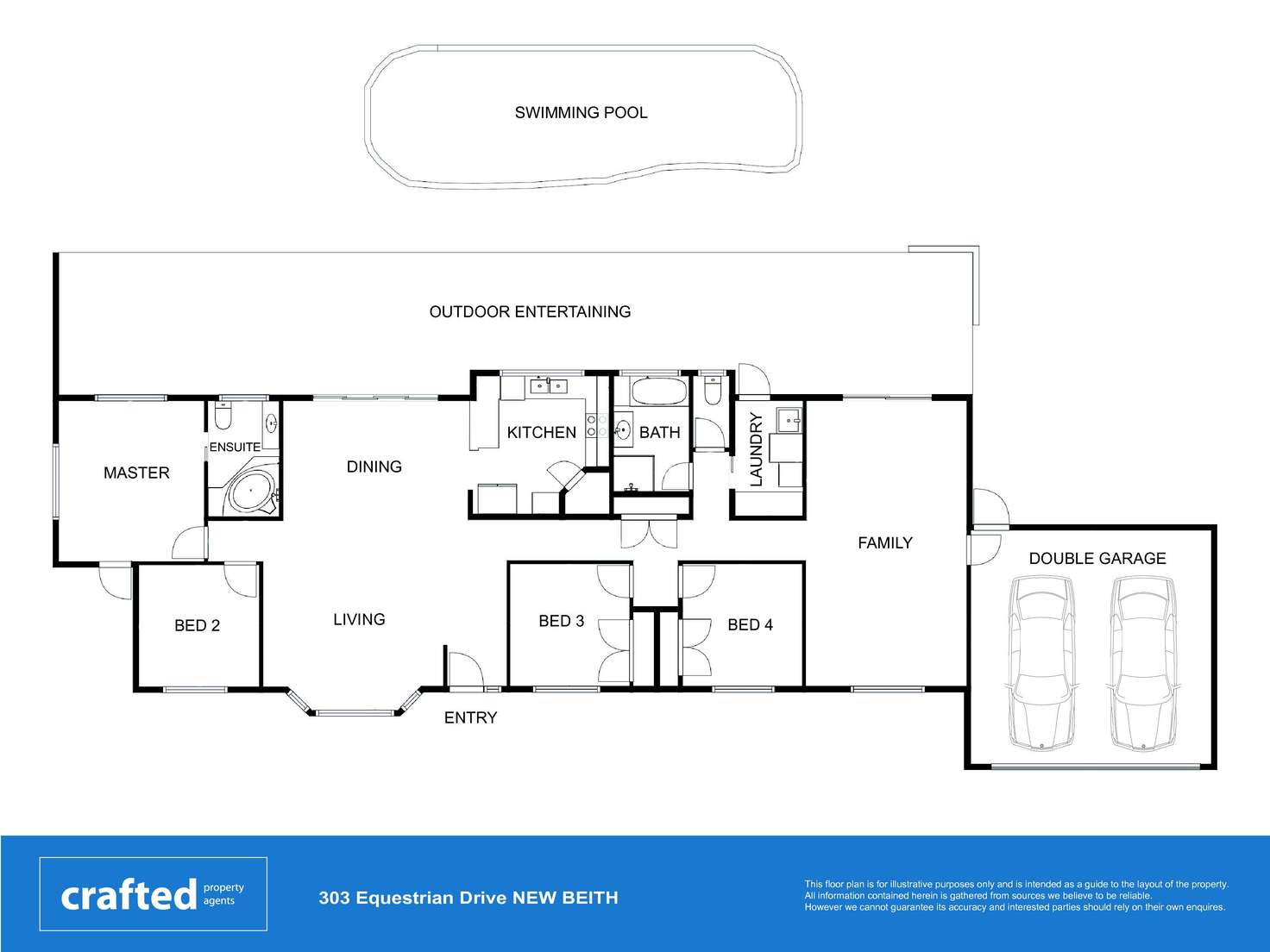 Floorplan of Homely house listing, 303-305 Equestrian Drive, New Beith QLD 4124