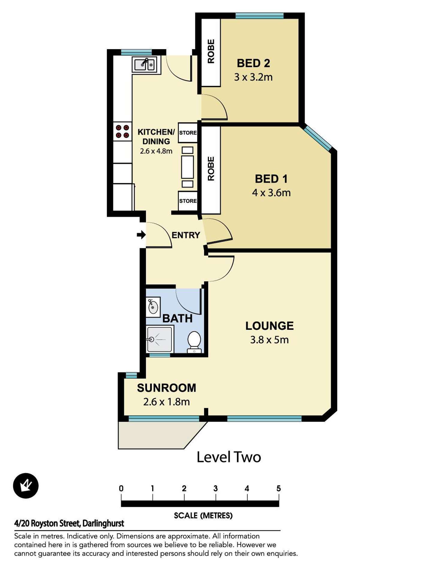 Floorplan of Homely apartment listing, 4/20 Royston Street, Darlinghurst NSW 2010