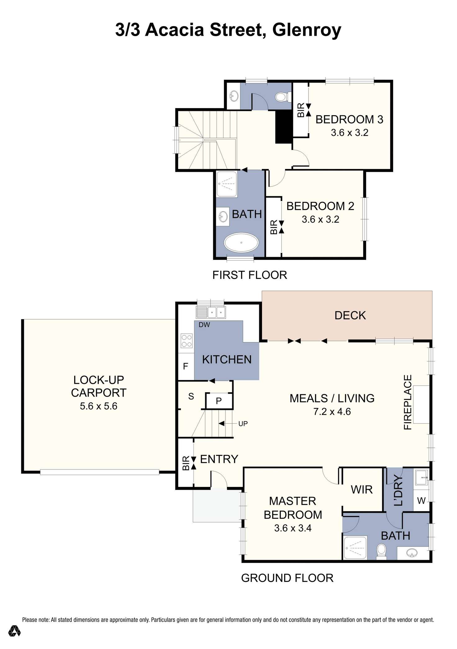 Floorplan of Homely townhouse listing, 3/3 Acacia Street, Glenroy VIC 3046