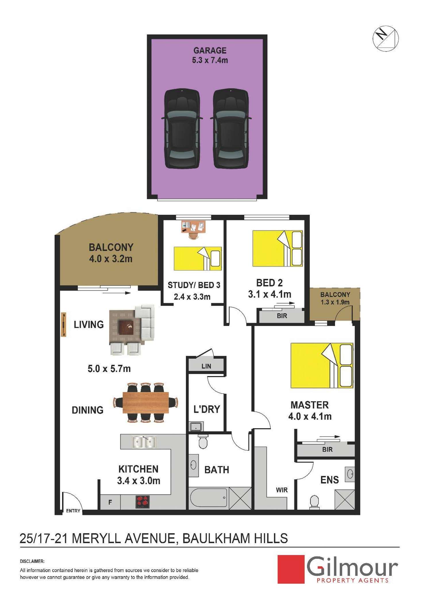 Floorplan of Homely apartment listing, 25/17-21 Meryll Avenue, Baulkham Hills NSW 2153