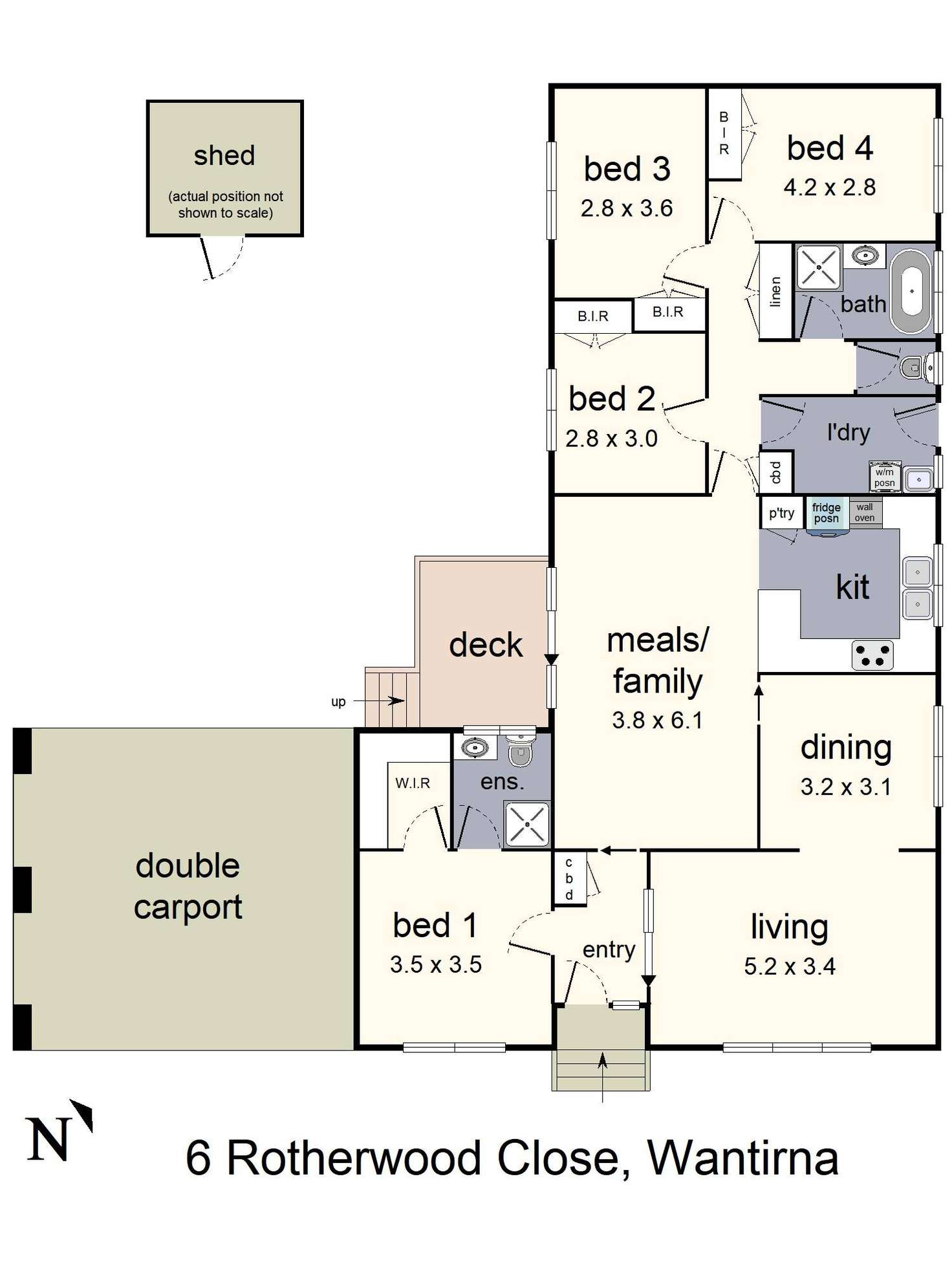 Floorplan of Homely house listing, 6 Rotherwood Close, Wantirna VIC 3152