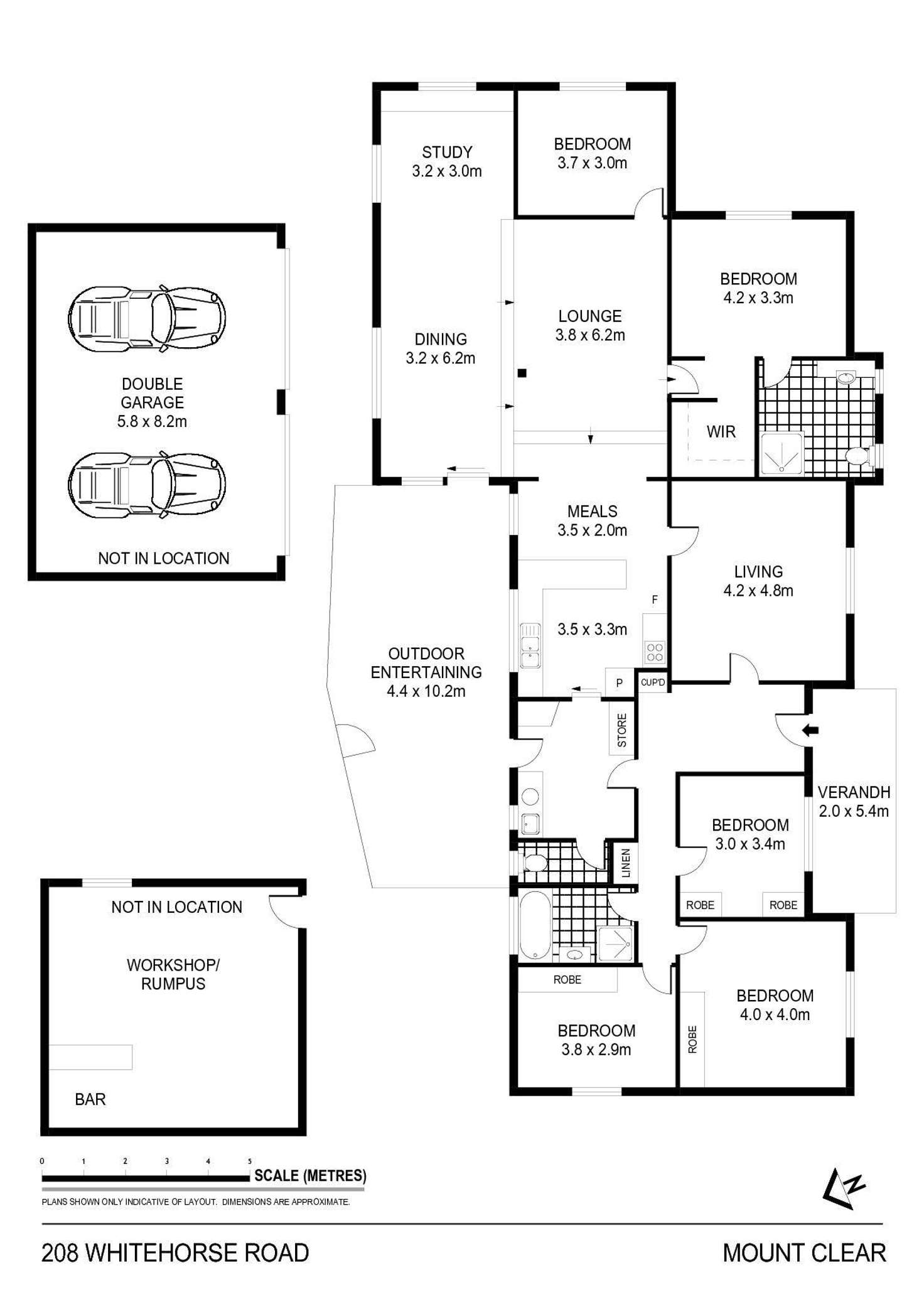 Floorplan of Homely house listing, 208 Whitehorse Road, Mount Clear VIC 3350