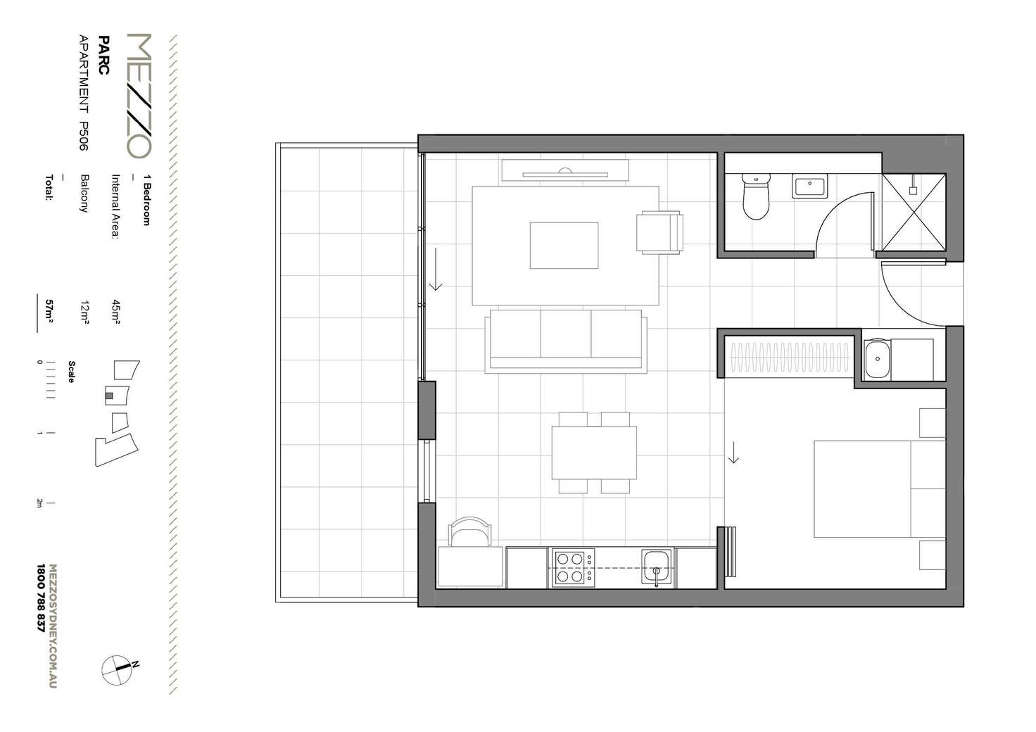 Floorplan of Homely apartment listing, P506/2F Wentworth Park Road, Glebe NSW 2037