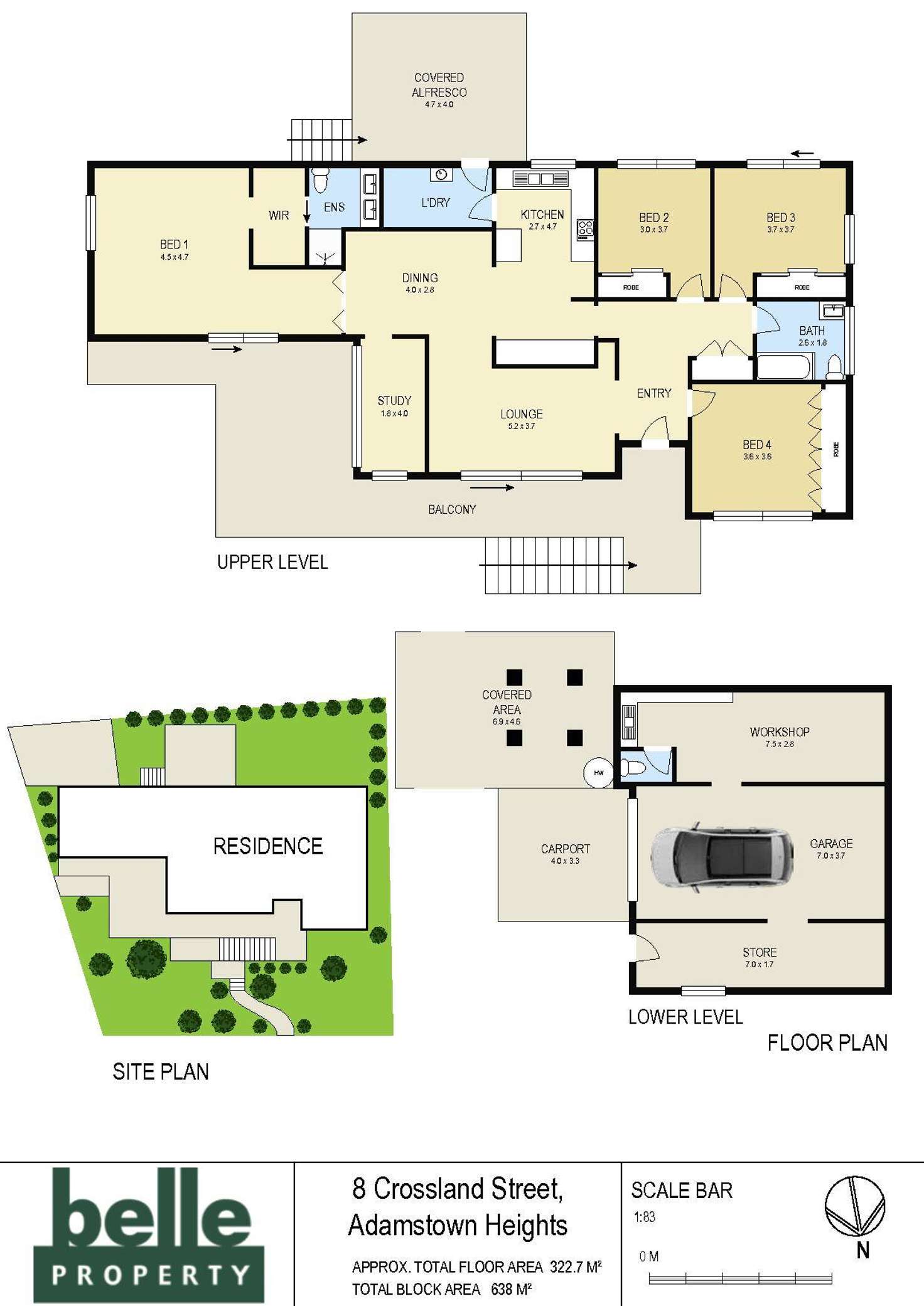 Floorplan of Homely house listing, 8 Crossland Street, Adamstown Heights NSW 2289