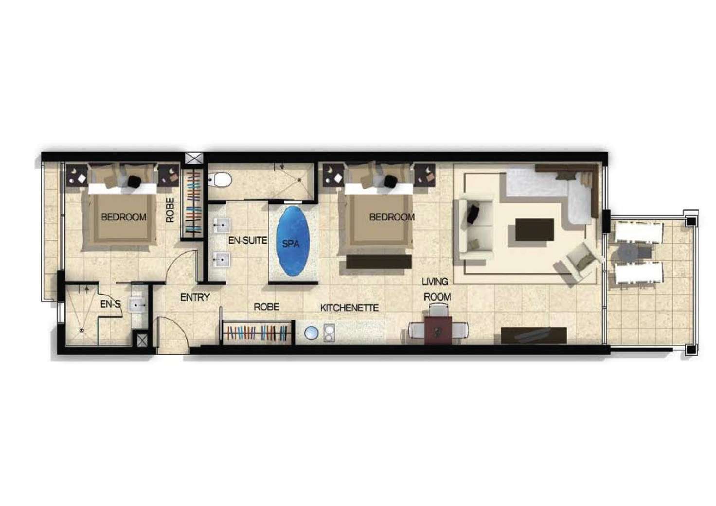 Floorplan of Homely apartment listing, 312/9-13 Dianella Drive, Casuarina NSW 2487