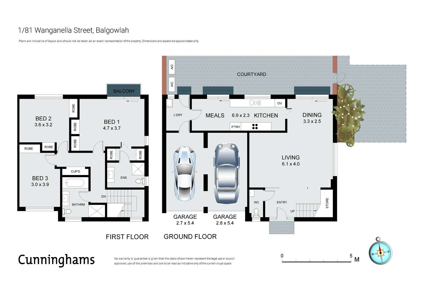 Floorplan of Homely townhouse listing, 1/81 Wanganella Street, Balgowlah NSW 2093