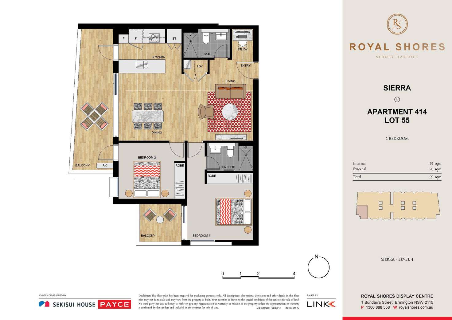 Floorplan of Homely apartment listing, 414/1 Allambie Street, Ermington NSW 2115