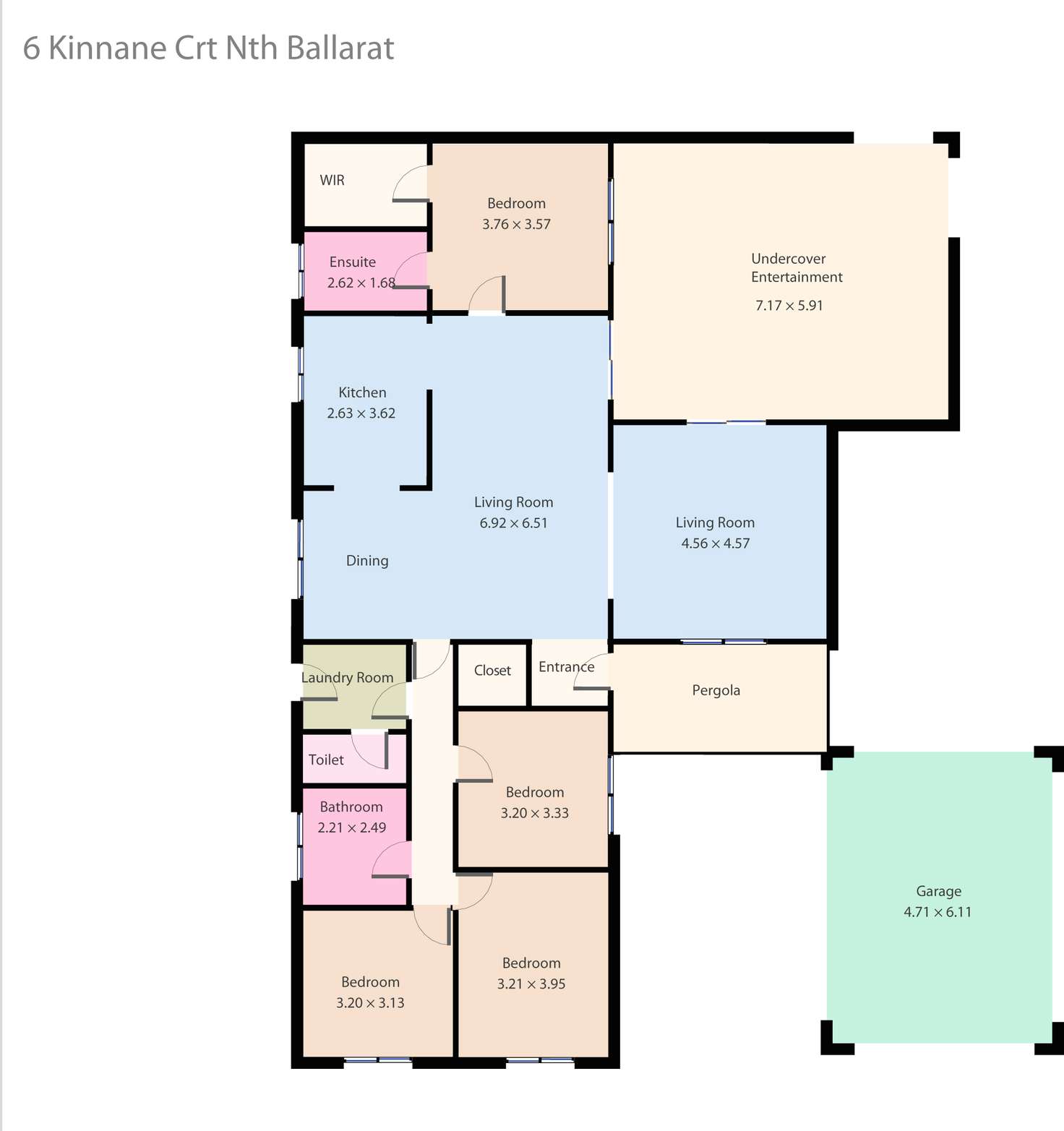 Floorplan of Homely house listing, 6 Kinnane Court, Ballarat North VIC 3350