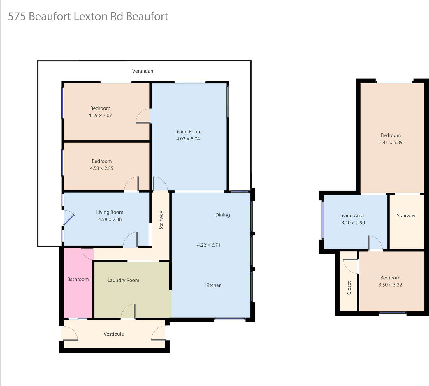 Floorplan of Homely house listing, 575 Beaufort - Lexton Road, Beaufort VIC 3373