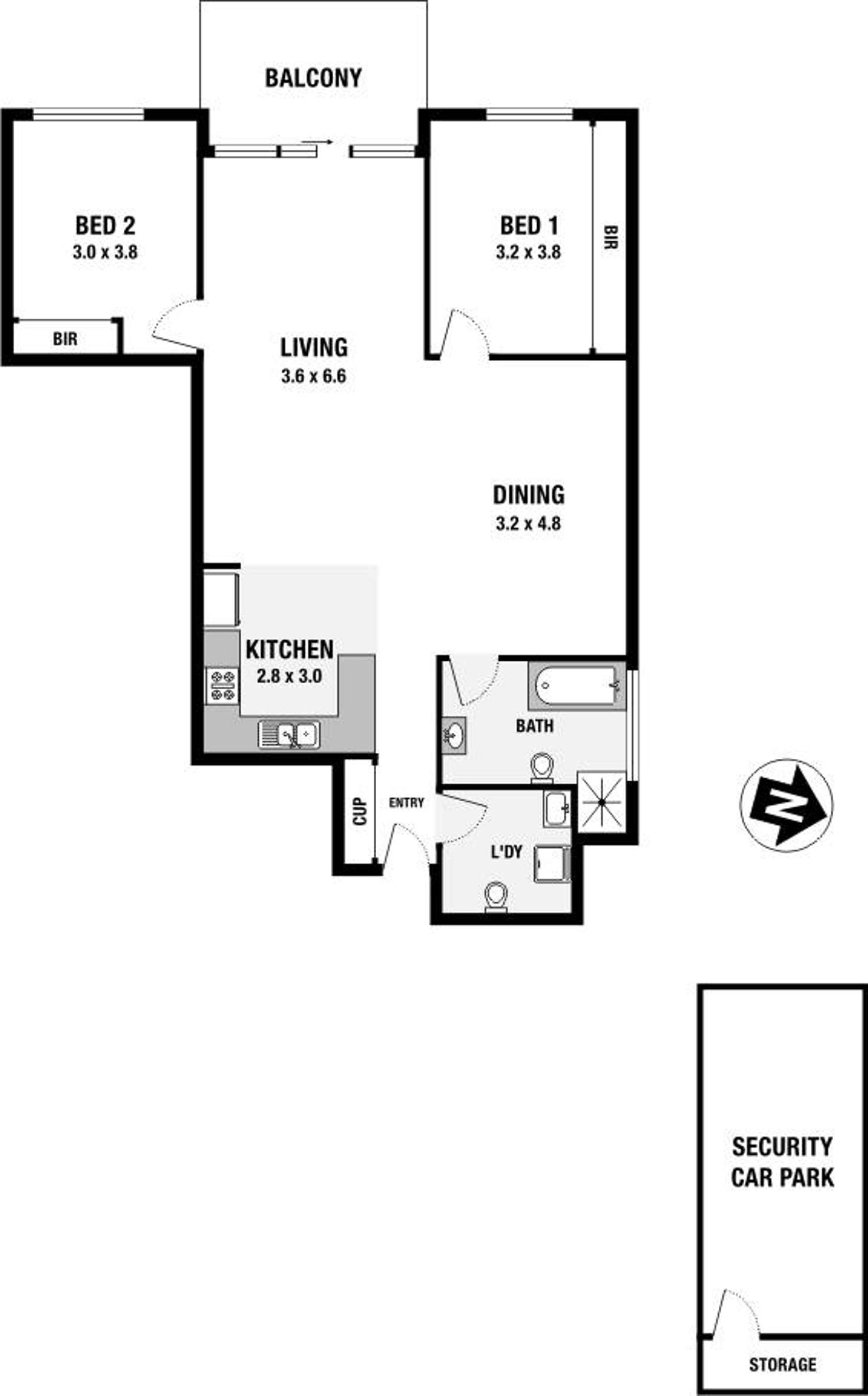 Floorplan of Homely apartment listing, 1/22-28 Victoria Avenue, Concord West NSW 2138