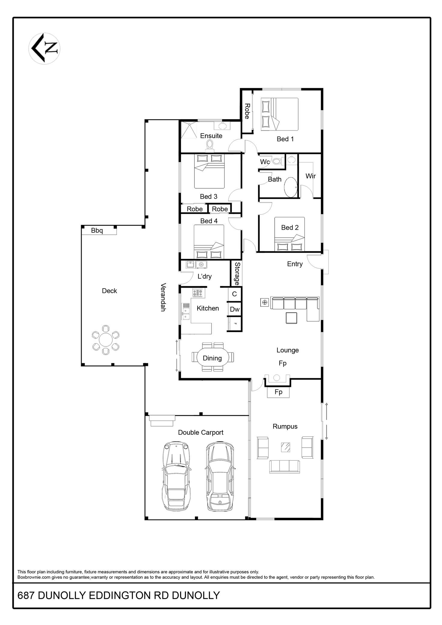 Floorplan of Homely house listing, 687 Dunolly- Eddington Road, Dunolly VIC 3472