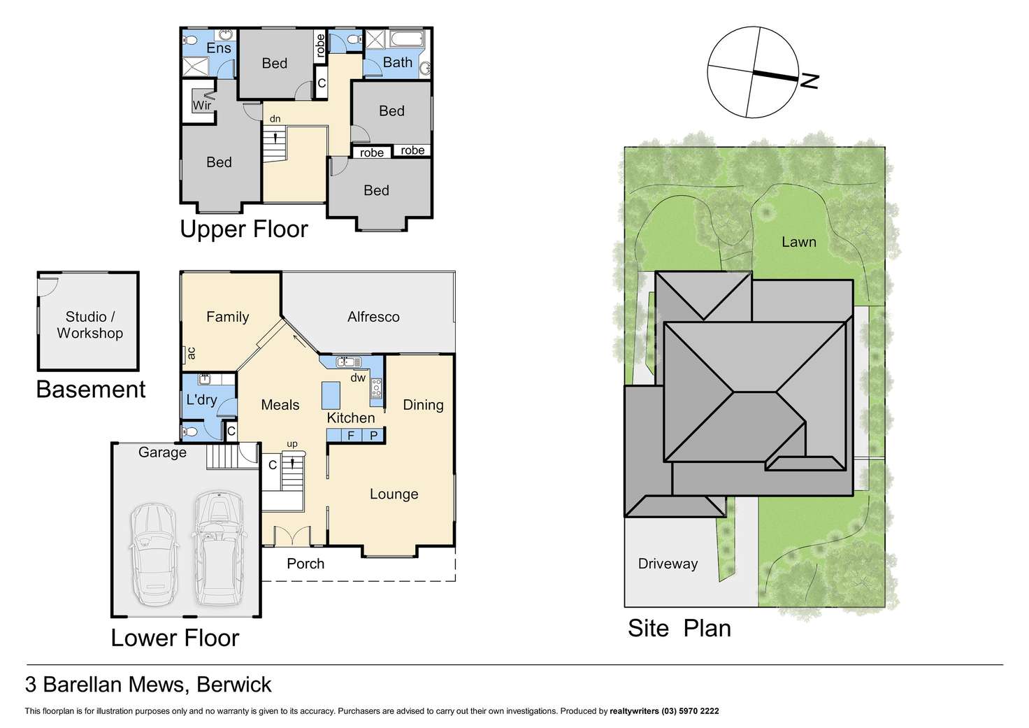 Floorplan of Homely house listing, 3 Barellan Mews, Berwick VIC 3806