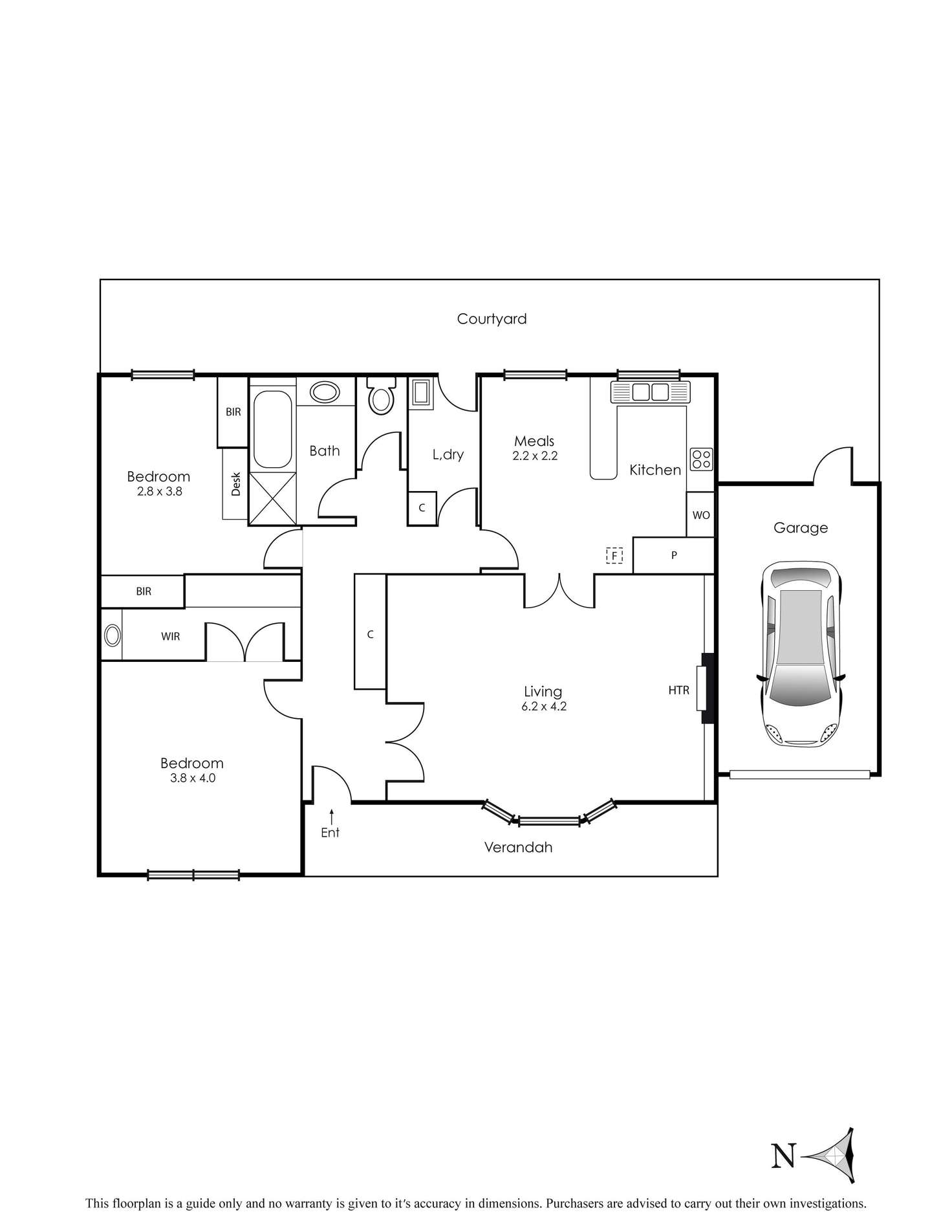 Floorplan of Homely unit listing, 2/535 Balcombe Road, Black Rock VIC 3193