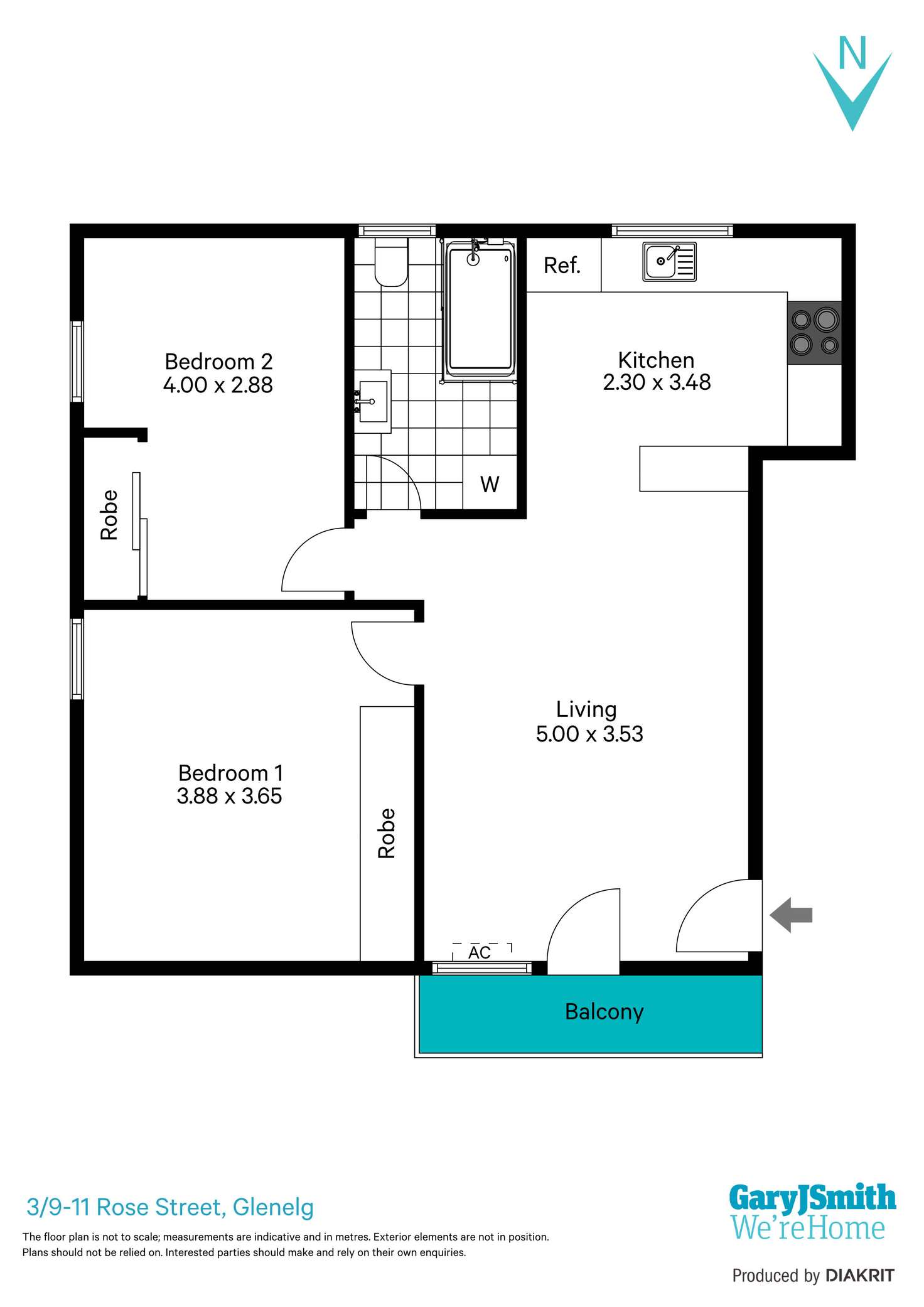 Floorplan of Homely unit listing, 3/9 -11 Rose Street, Glenelg SA 5045