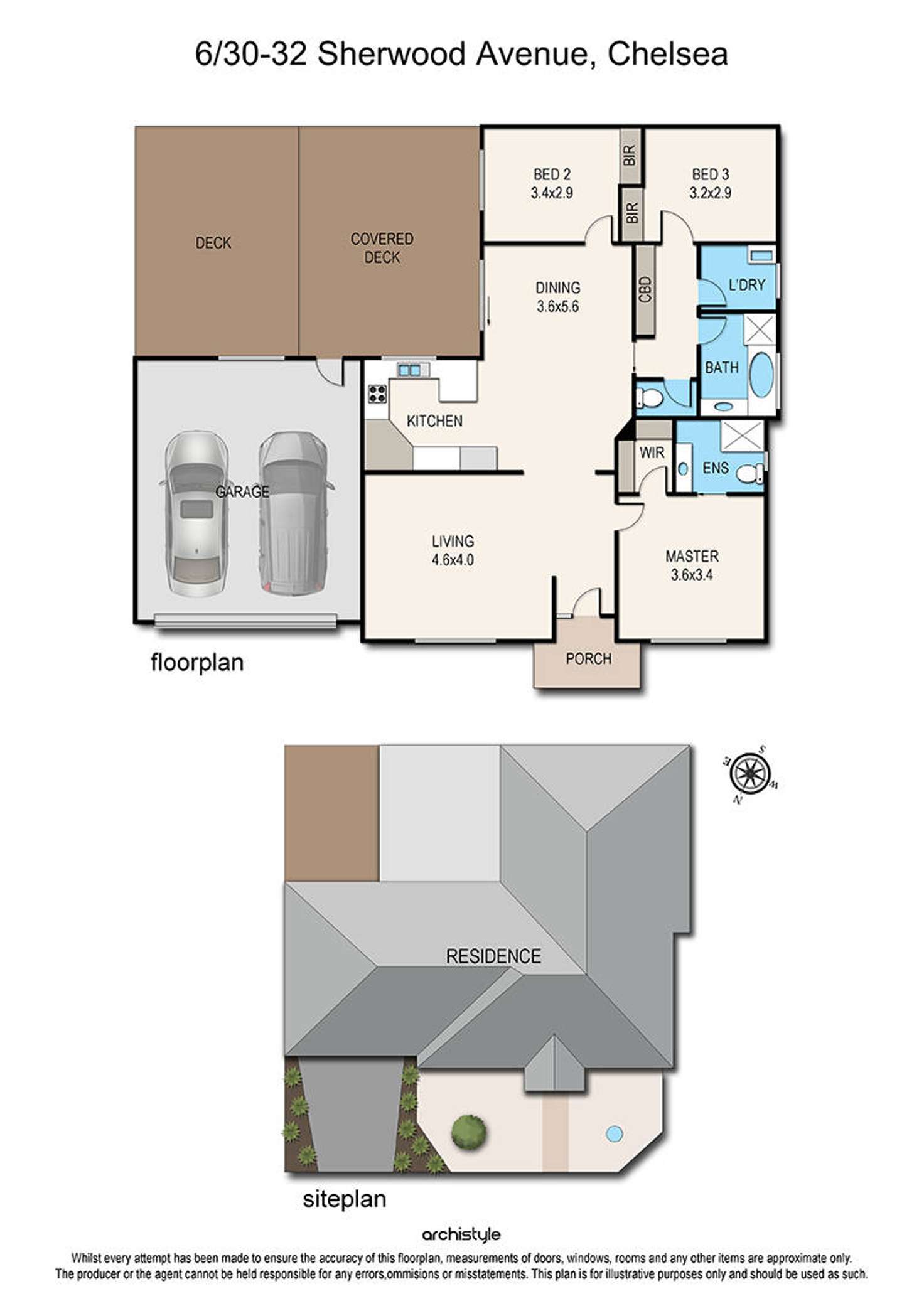 Floorplan of Homely unit listing, 6/30-32 Sherwood Avenue, Chelsea VIC 3196