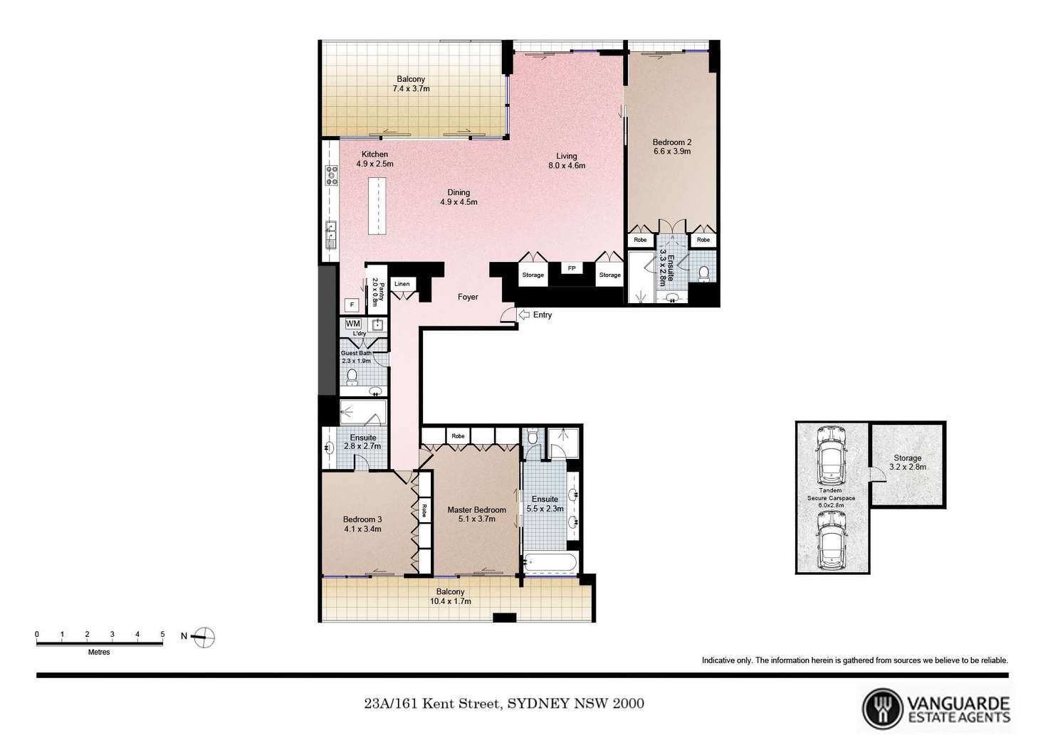 Floorplan of Homely apartment listing, 23A/161 Kent Street, Sydney NSW 2000