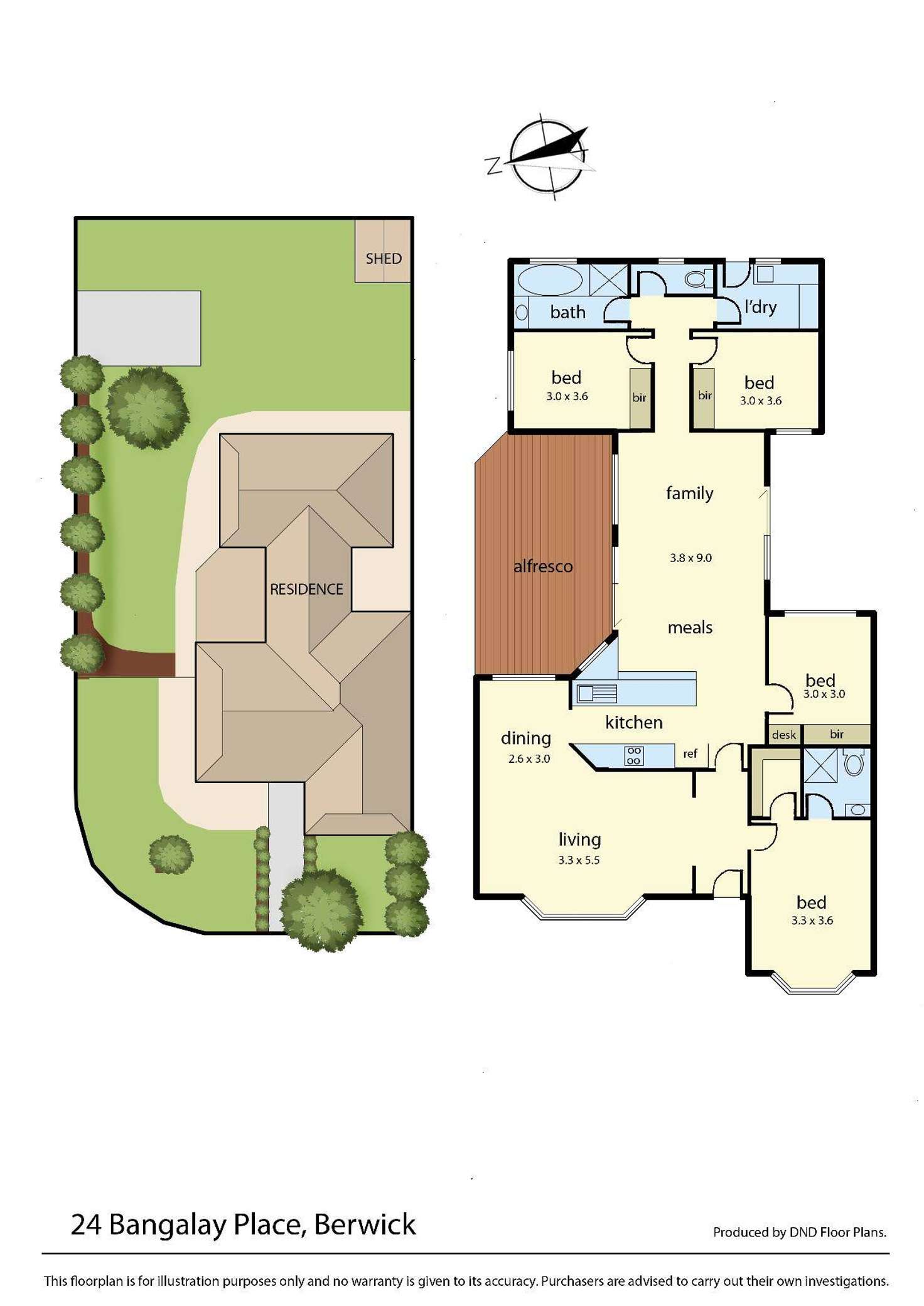 Floorplan of Homely house listing, 24 Bangalay Place, Berwick VIC 3806