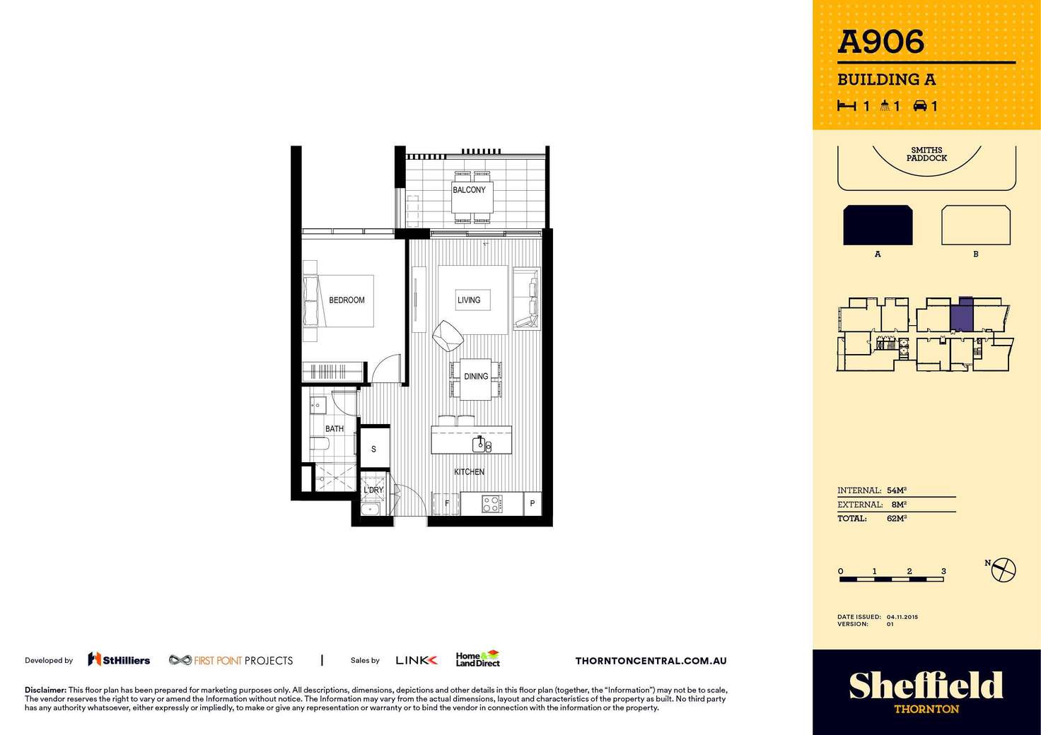 Floorplan of Homely apartment listing, 906/8 Aviators Way, Penrith NSW 2750