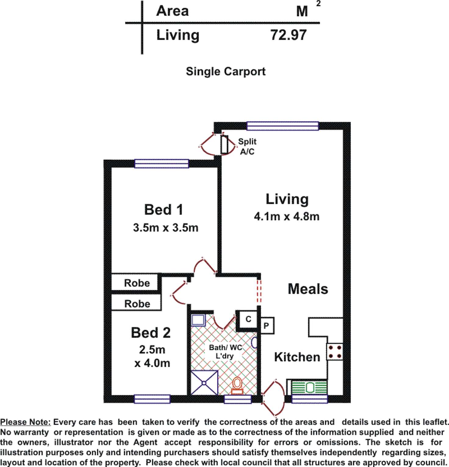 Floorplan of Homely unit listing, Unit 5/10-12 Alice Street, Plympton SA 5038