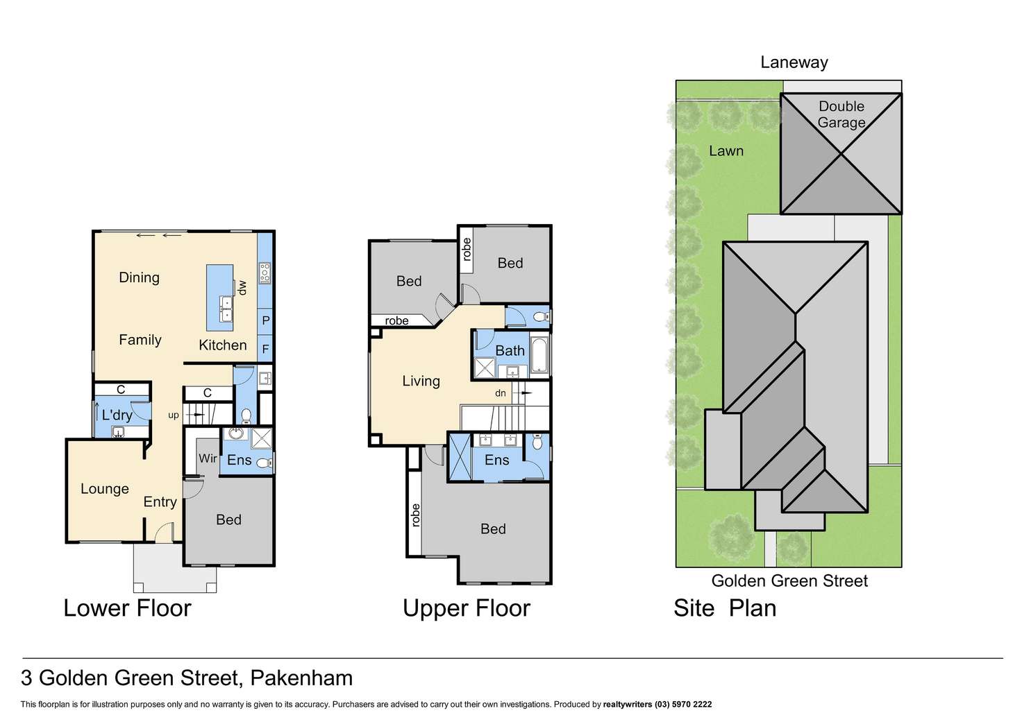 Floorplan of Homely house listing, 3 Golden Green Street, Pakenham VIC 3810