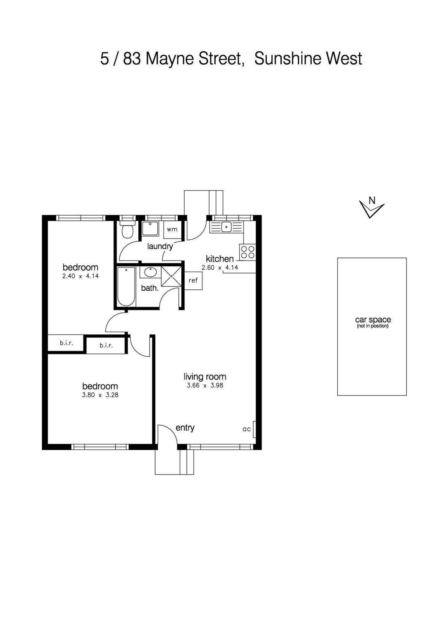 Floorplan of Homely unit listing, 5/83 Mayne Street, Sunshine West VIC 3020