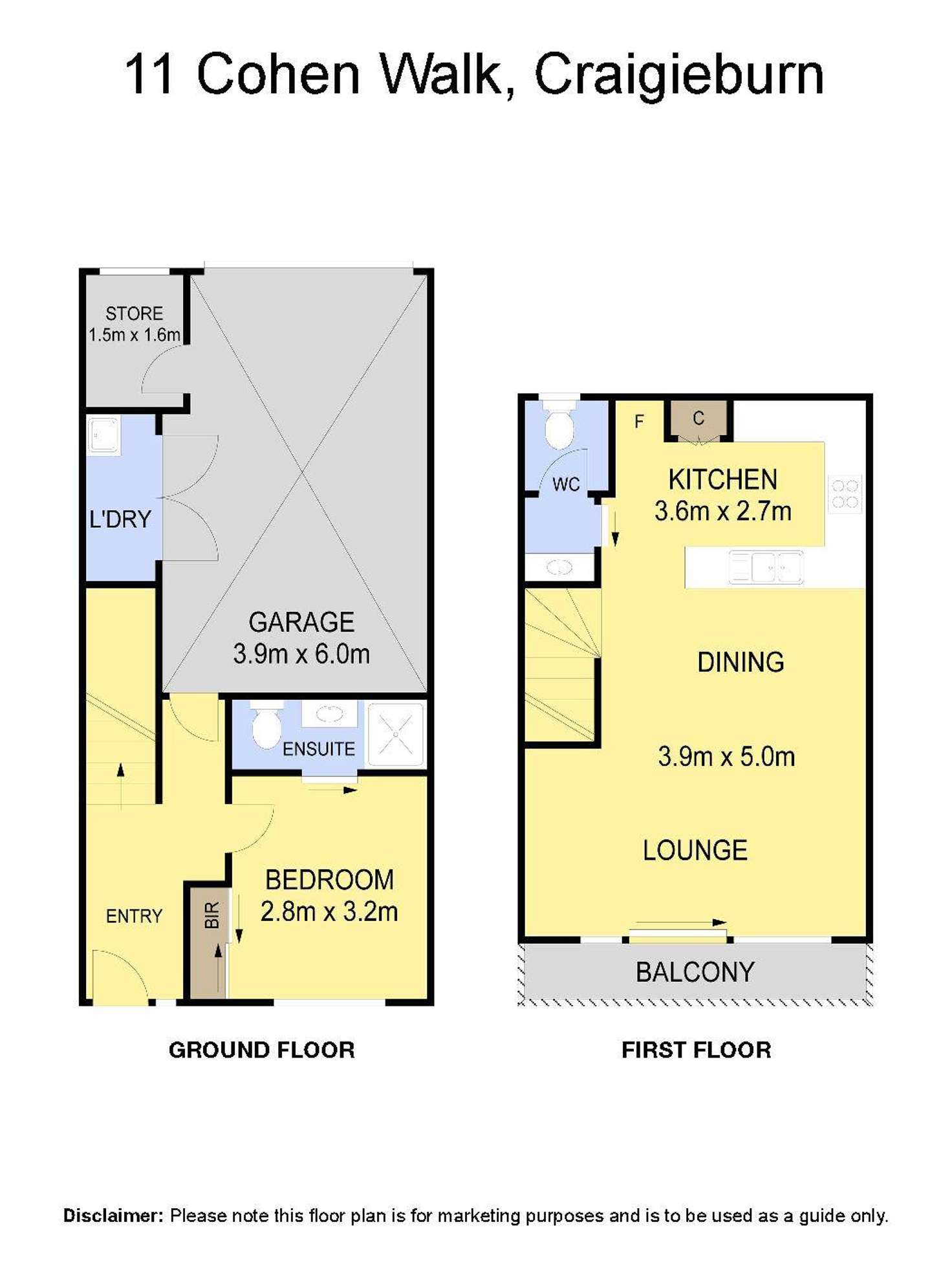 Floorplan of Homely townhouse listing, 11 Cohen Walk, Craigieburn VIC 3064