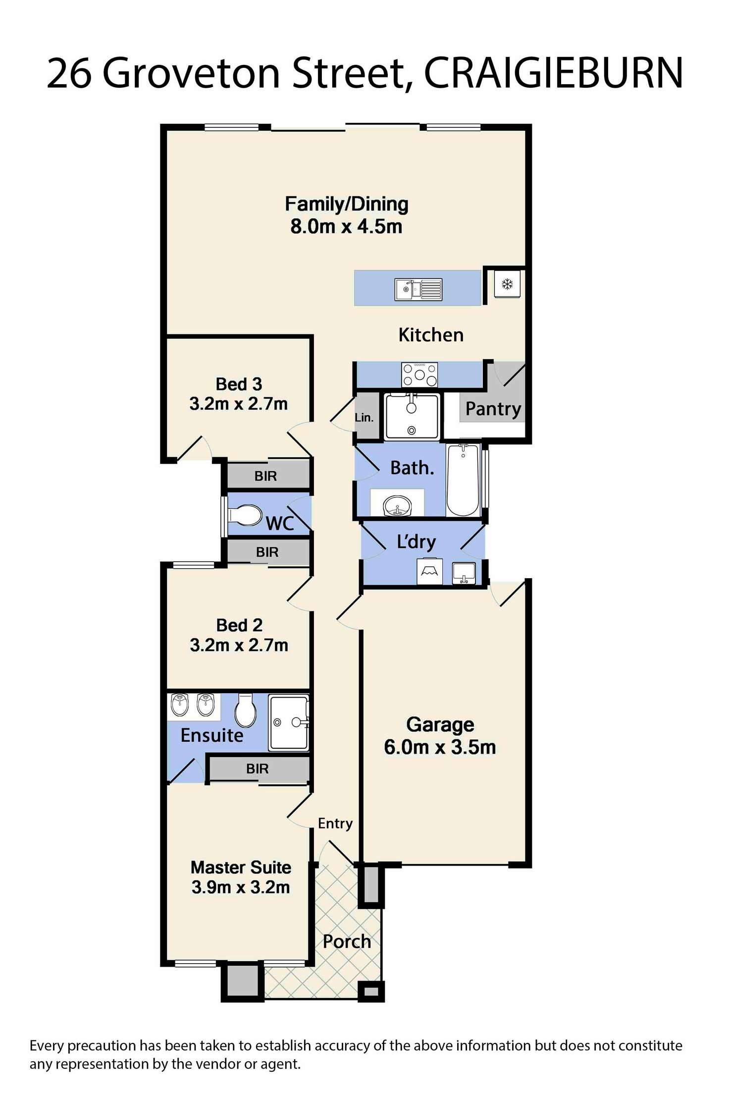 Floorplan of Homely house listing, 26 Groveton Street, Craigieburn VIC 3064