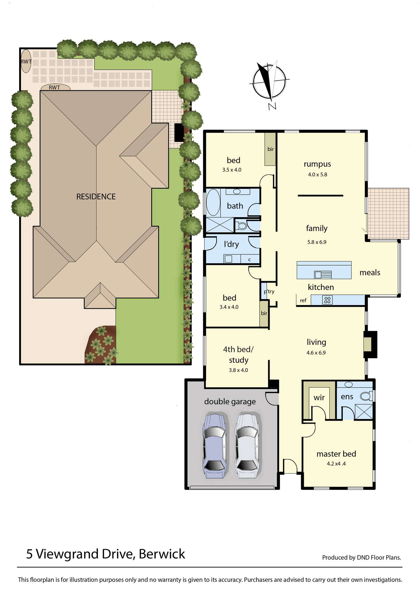 Floorplan of Homely house listing, 5 Viewgrand Drive, Berwick VIC 3806