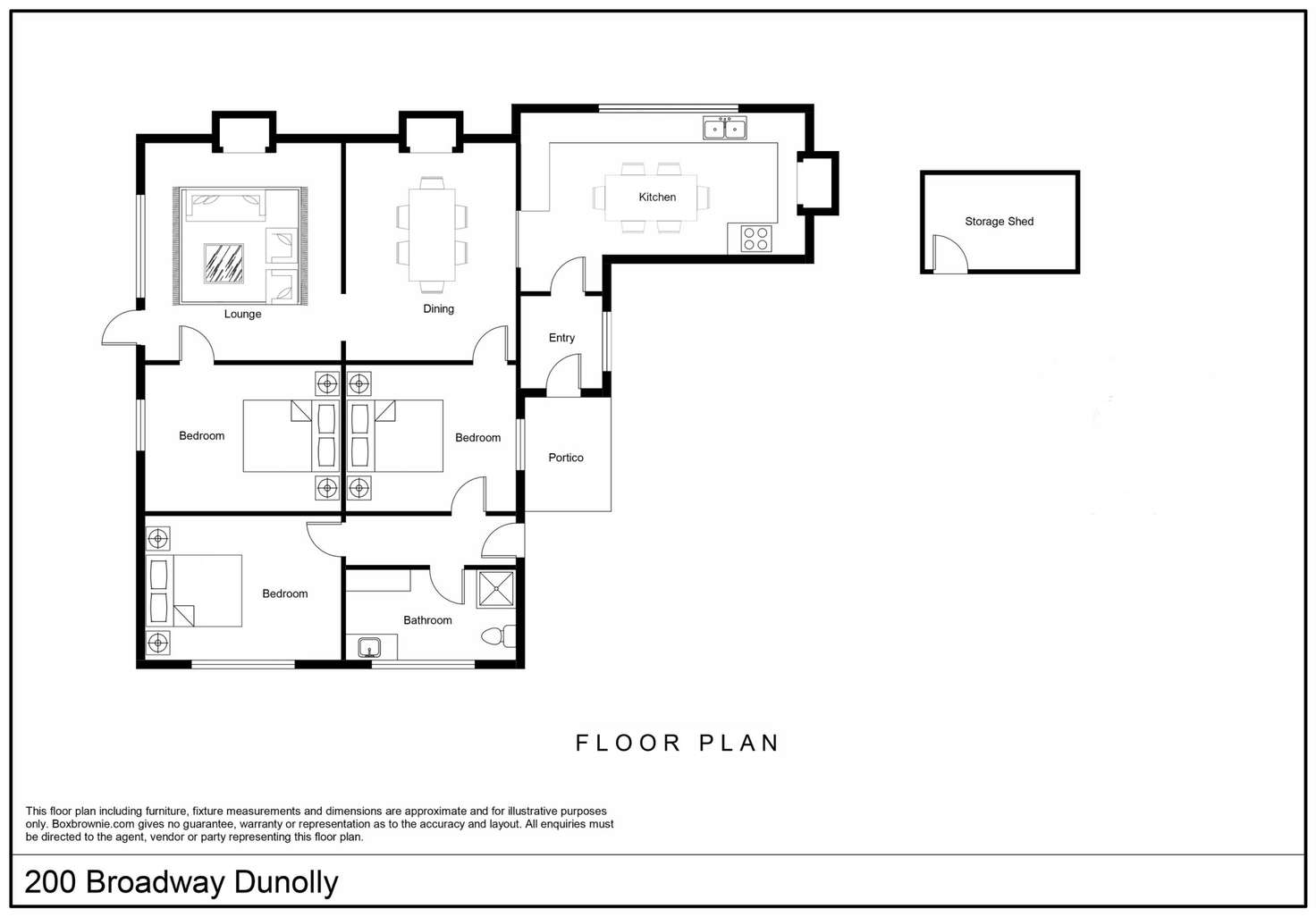 Floorplan of Homely house listing, 200 Broadway, Dunolly VIC 3472