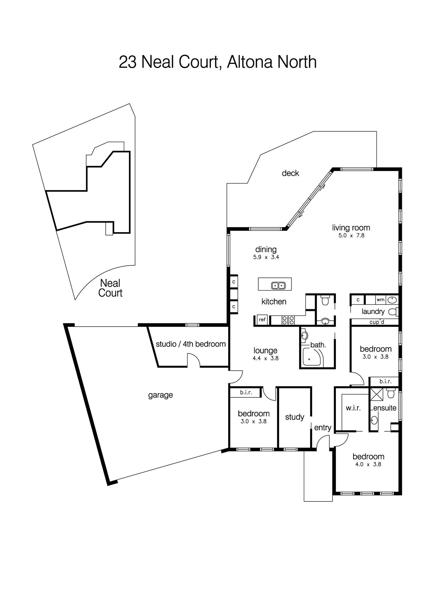 Floorplan of Homely house listing, 23 Neal Court, Altona North VIC 3025