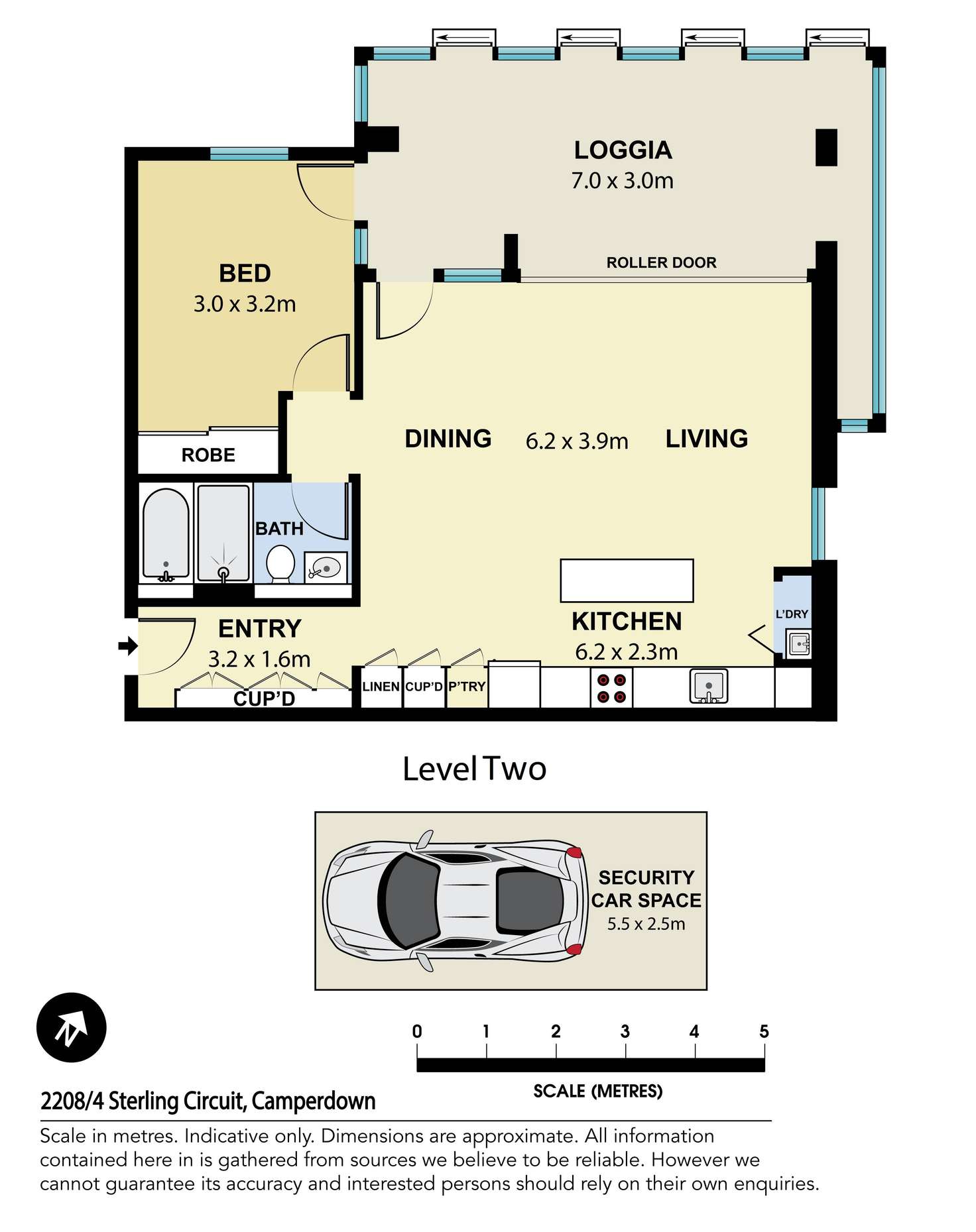 Floorplan of Homely apartment listing, 2208/4 Sterling Circuit, Camperdown NSW 2050