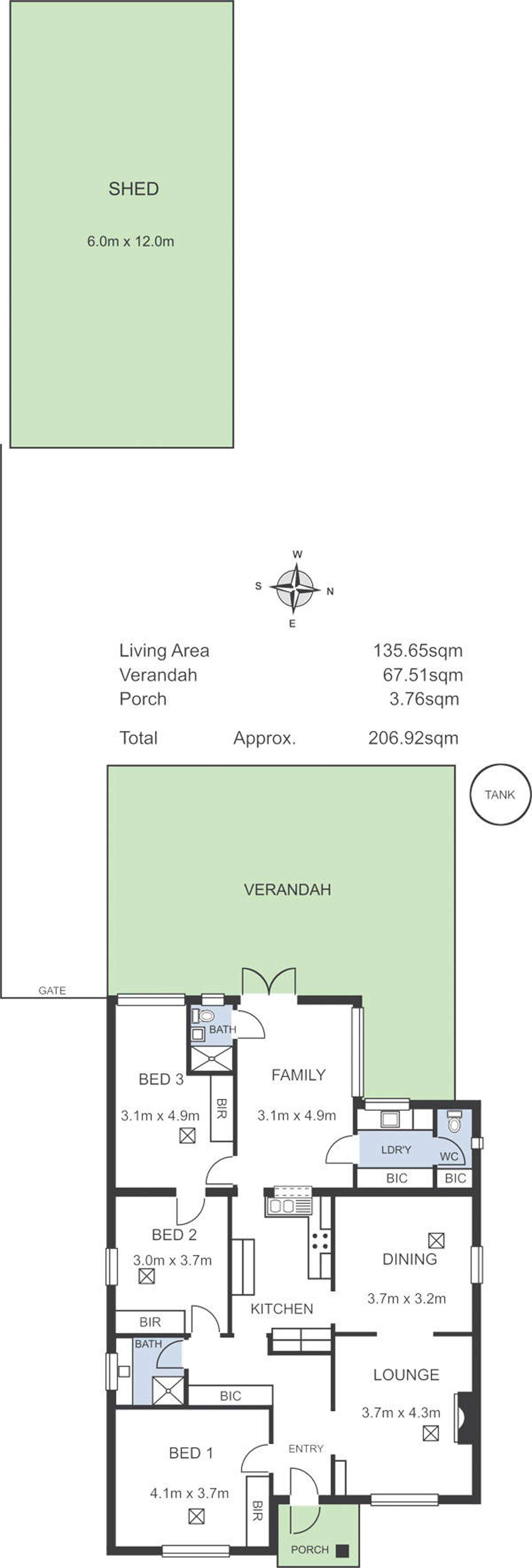 Floorplan of Homely house listing, 132 Galway Avenue, Broadview SA 5083