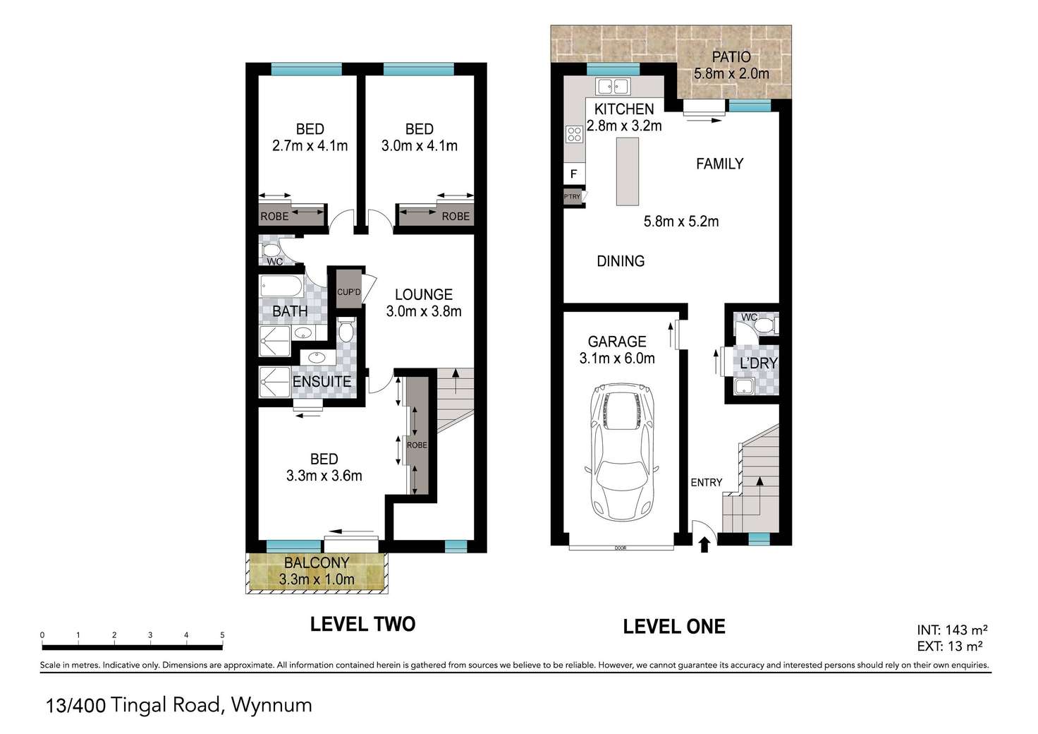 Floorplan of Homely townhouse listing, 13/400 Tingal Road, Wynnum QLD 4178