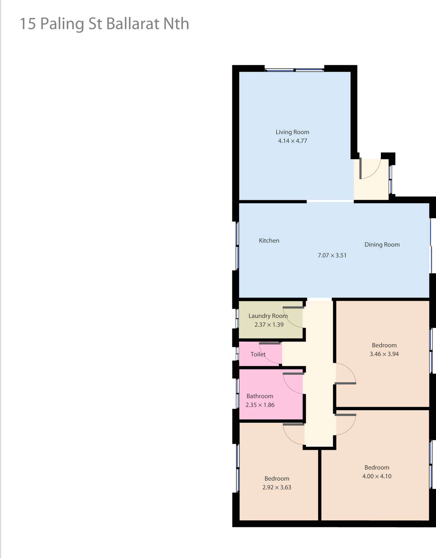 Floorplan of Homely house listing, 15 Paling Street, Ballarat North VIC 3350