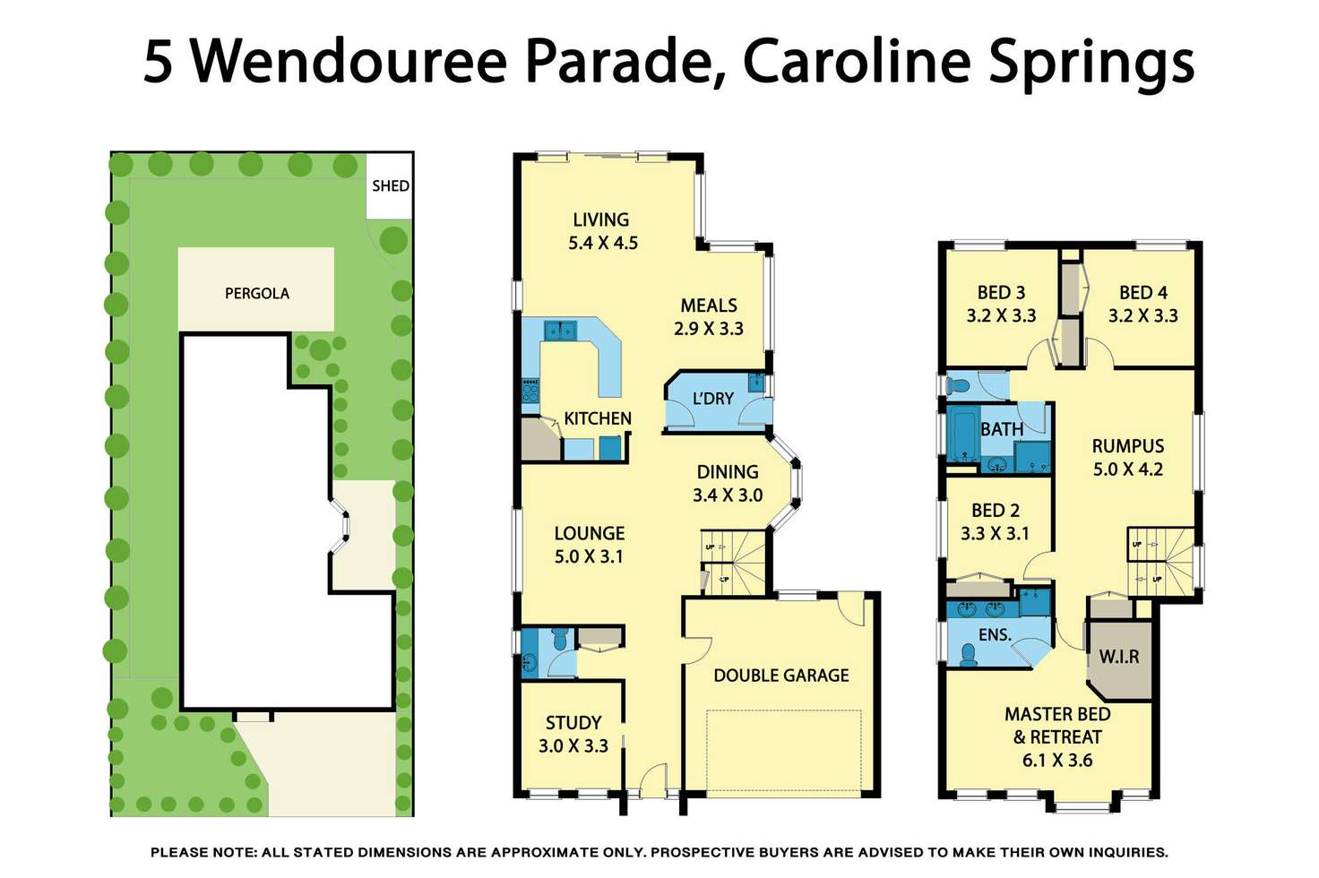 Floorplan of Homely house listing, 5 Wendouree Parade, Caroline Springs VIC 3023