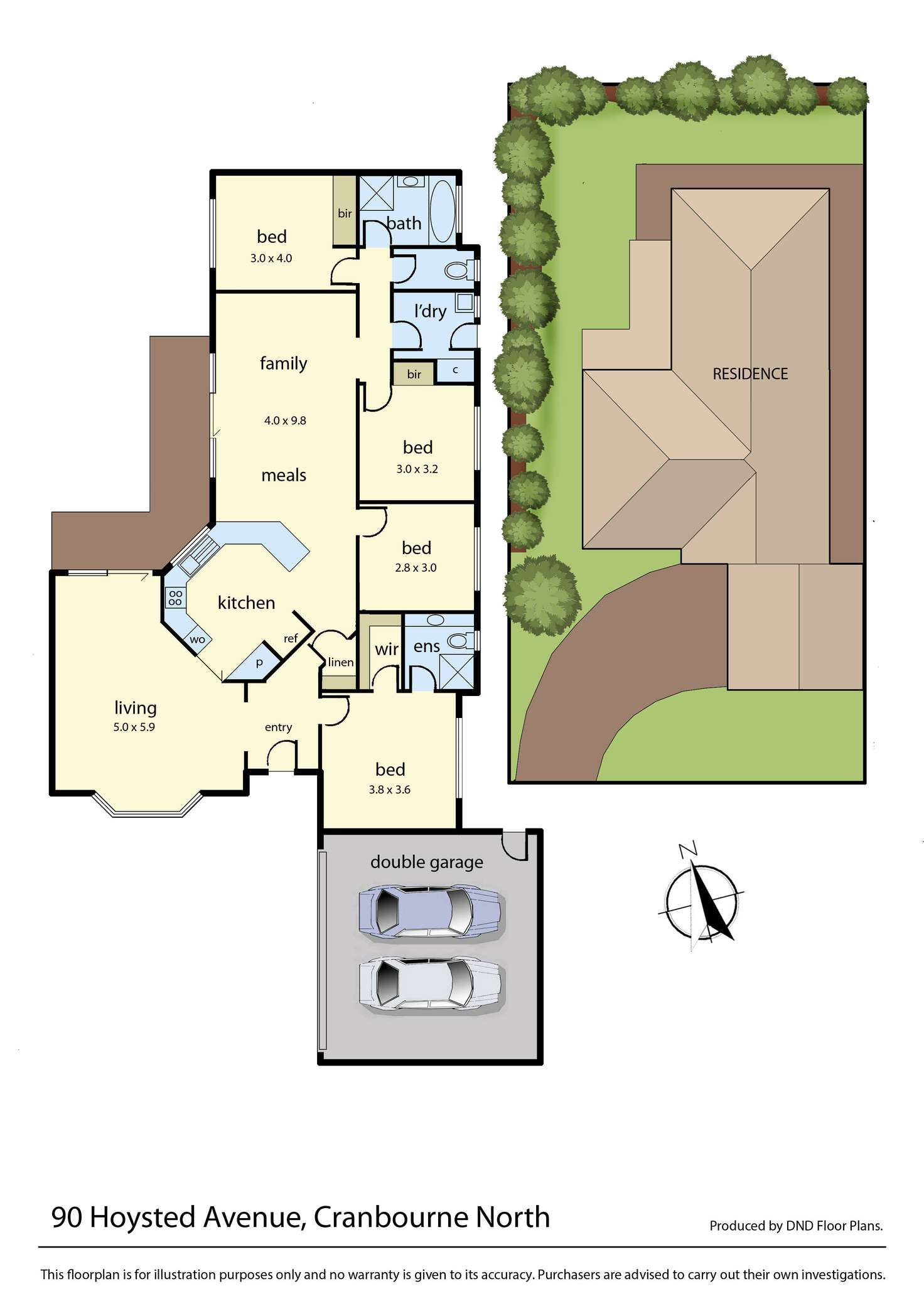 Floorplan of Homely house listing, 90 Hoysted Avenue, Cranbourne North VIC 3977
